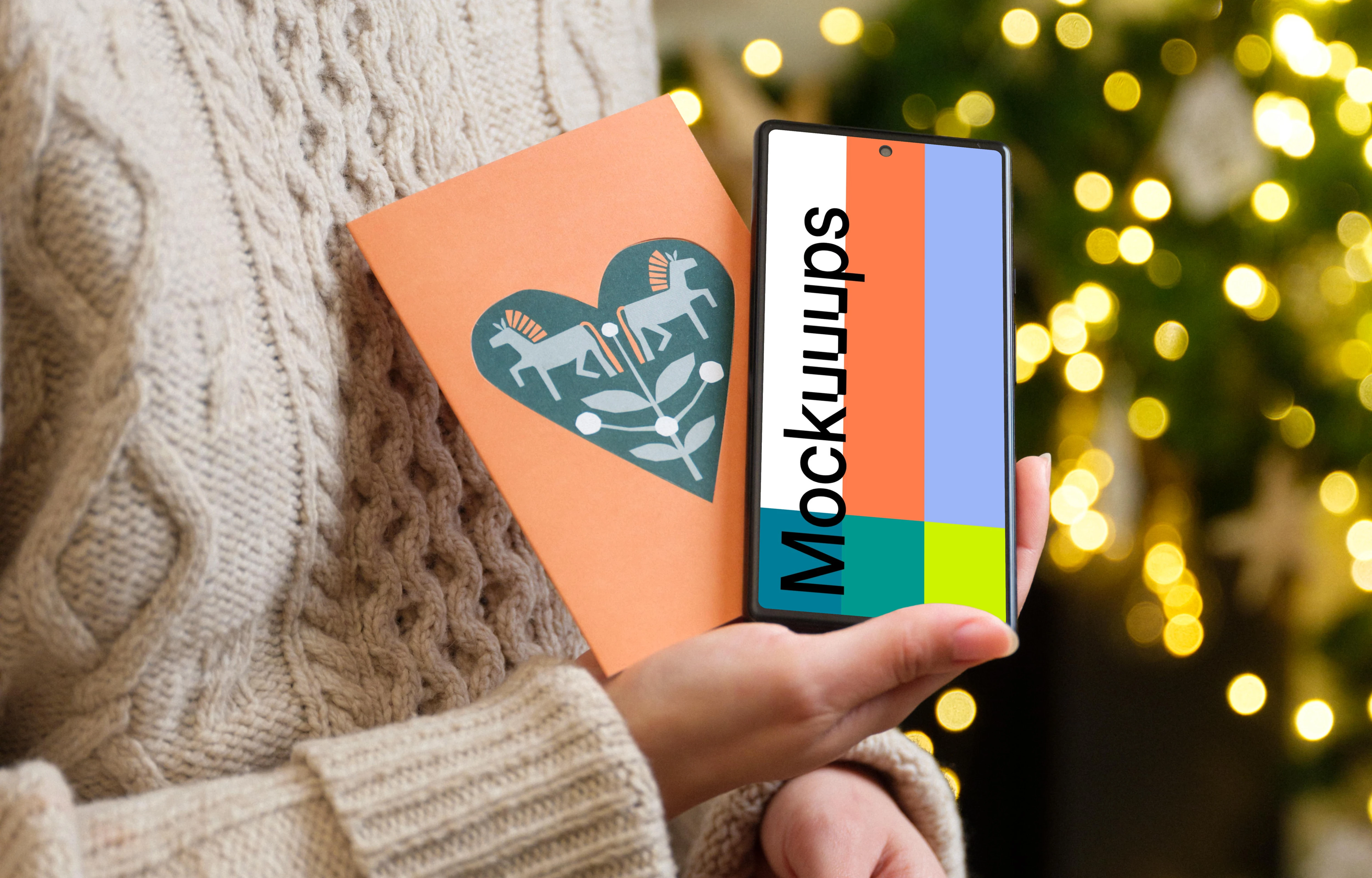 Gift Card and Google Pixel Mockup
