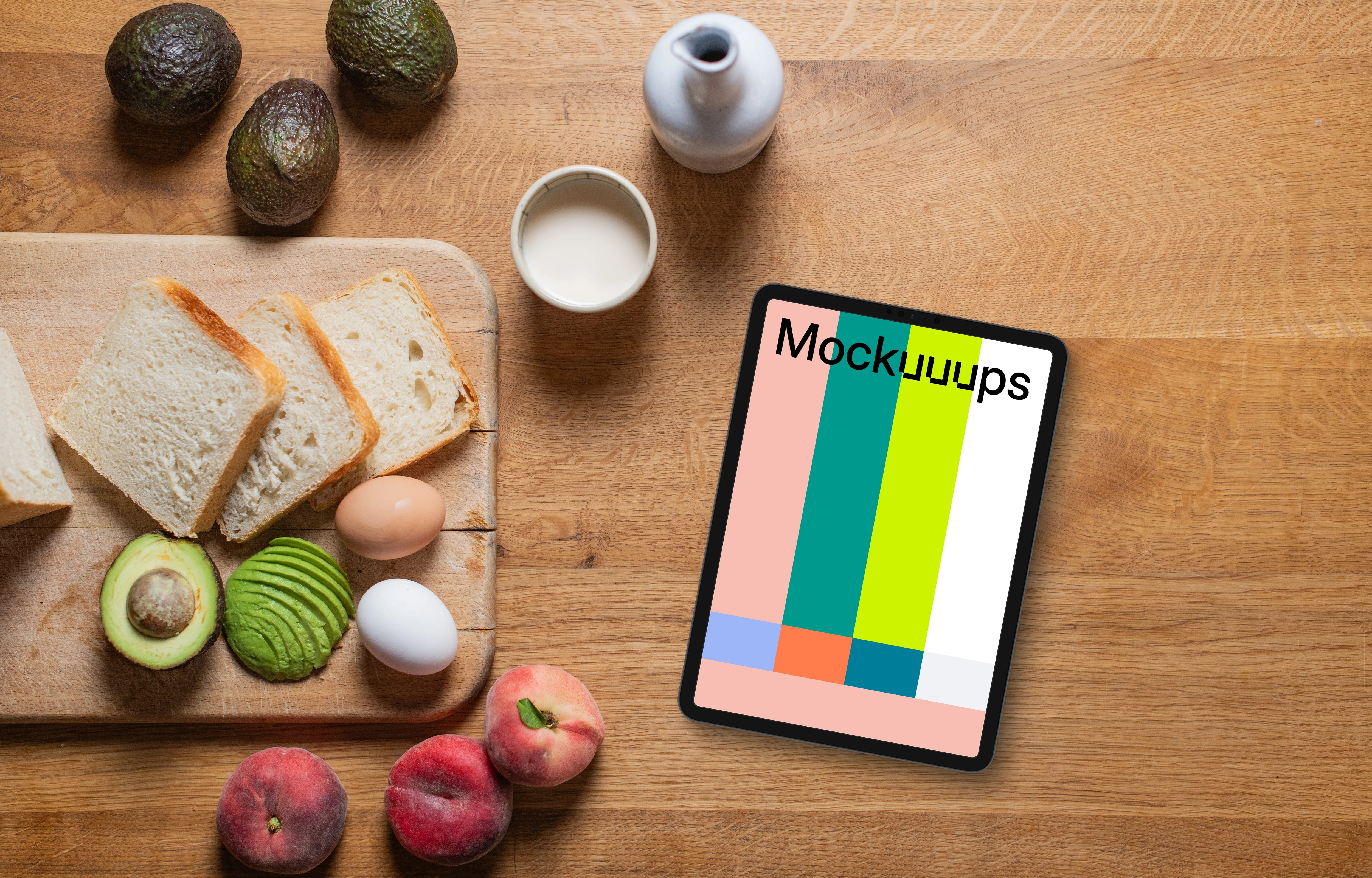Breakfast related iPad mockup