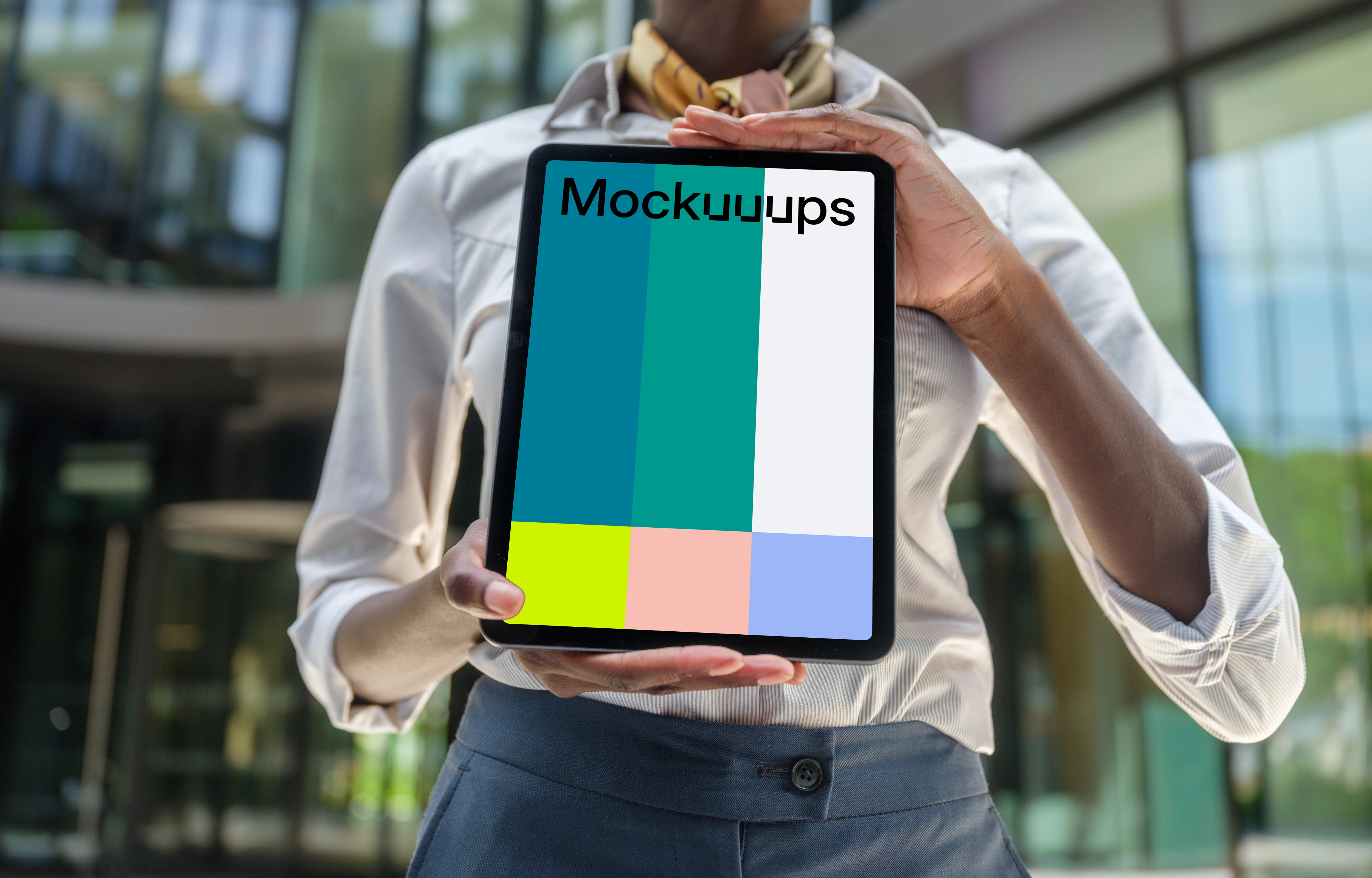 Business themed tablet mockup