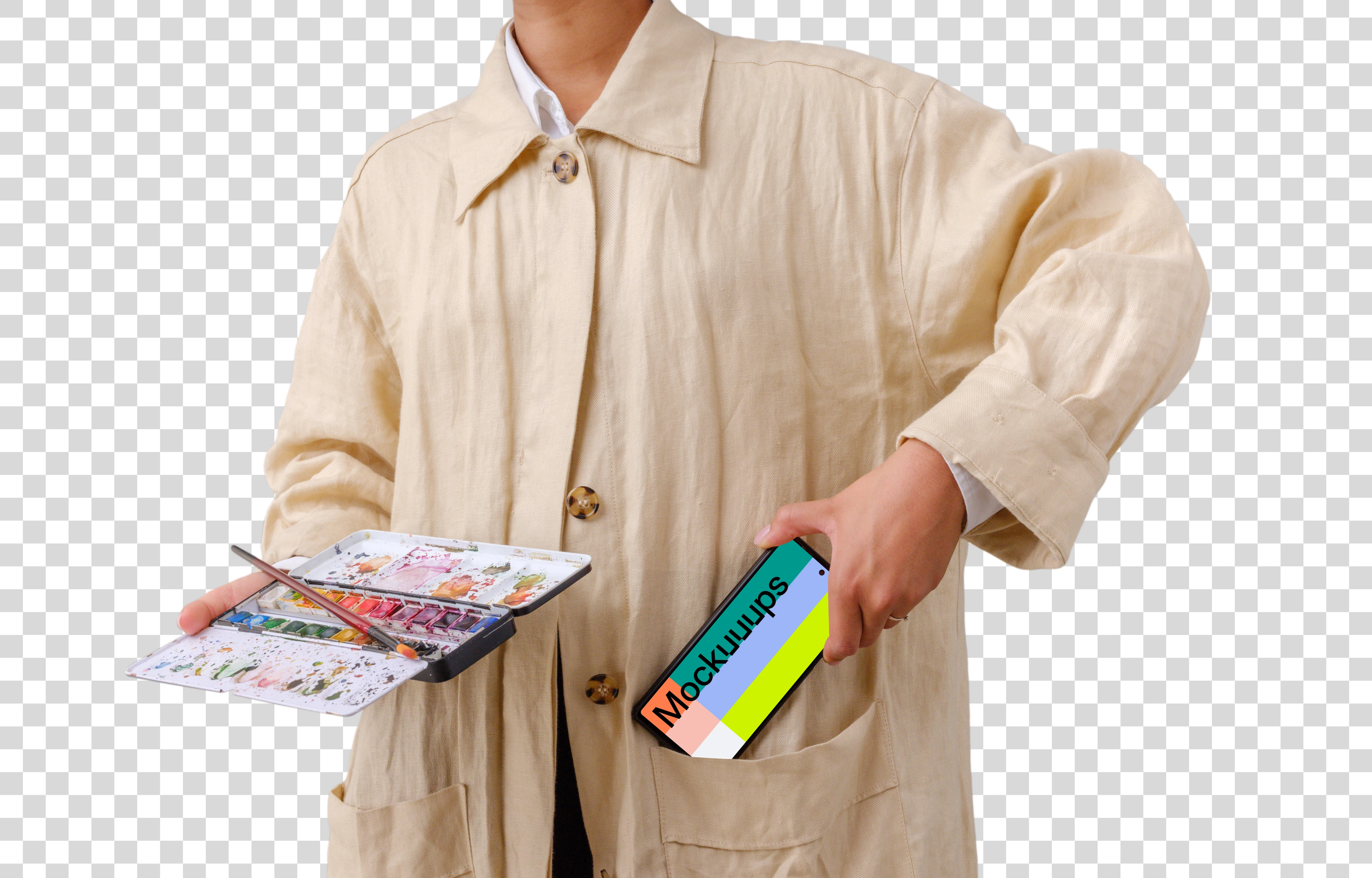 Capturing feminine creativity with Google Pixel 6 mockup