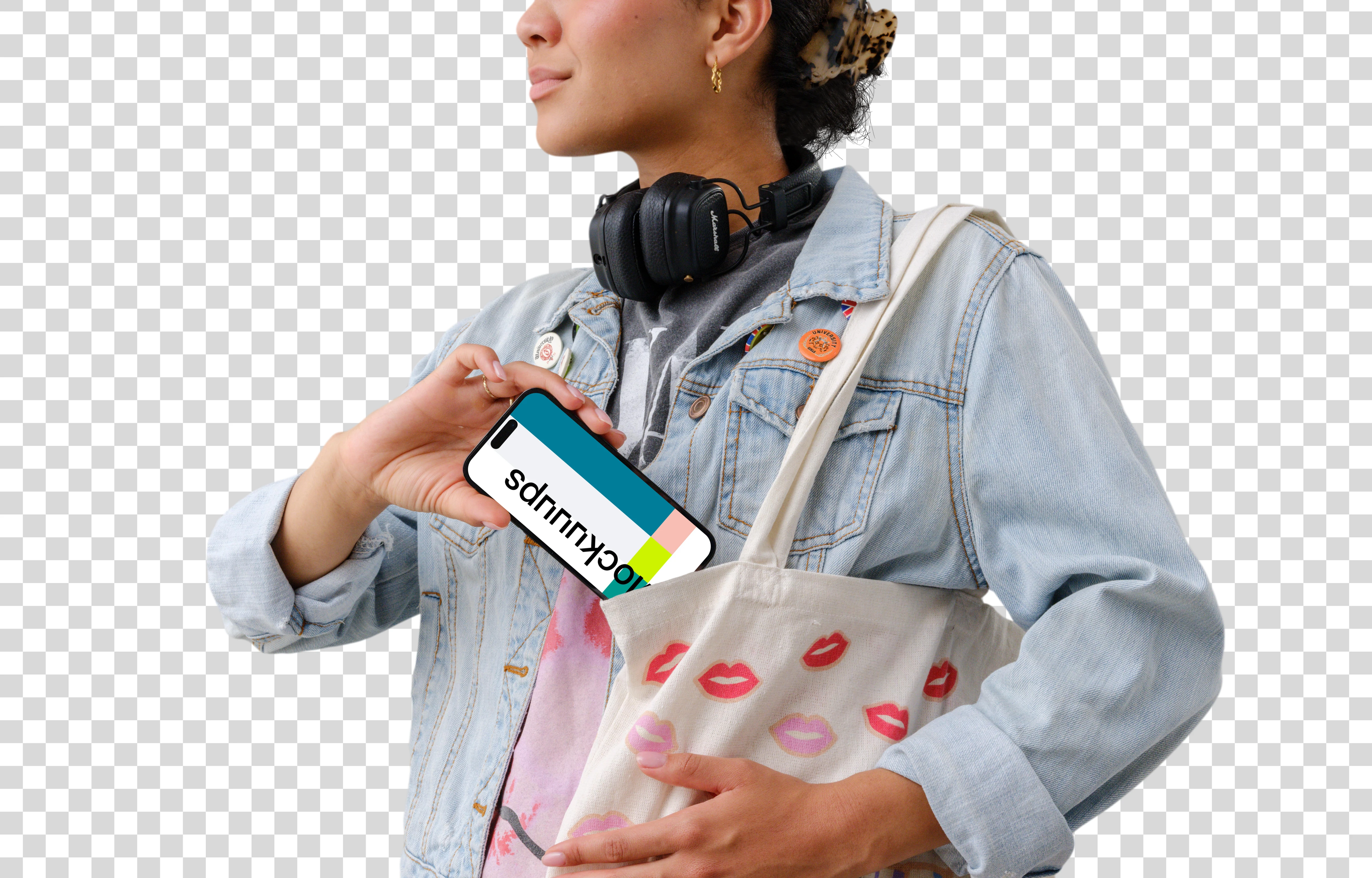 iPhone mockup in the student’s hand