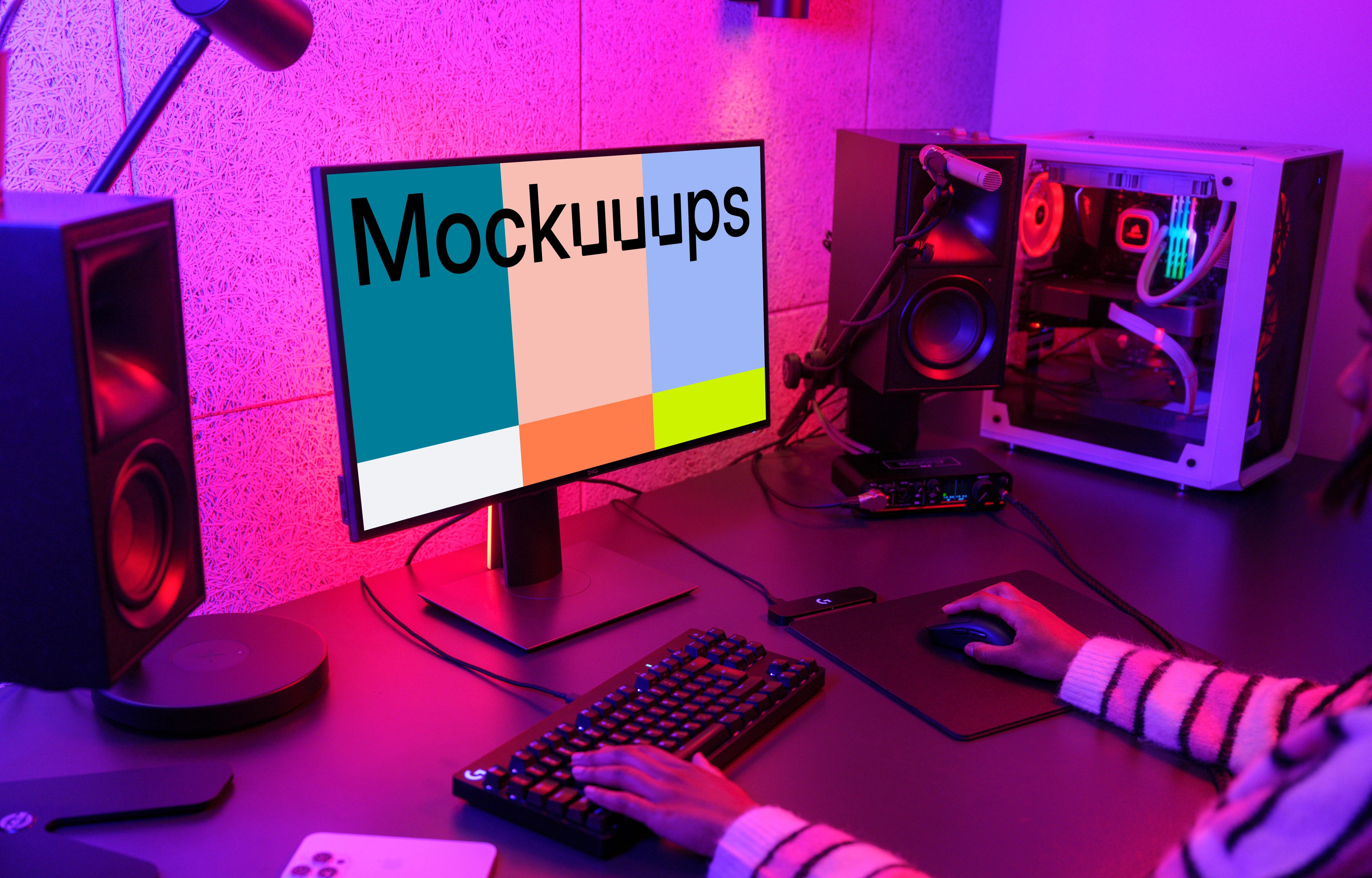 Free Gaming Display Mockup