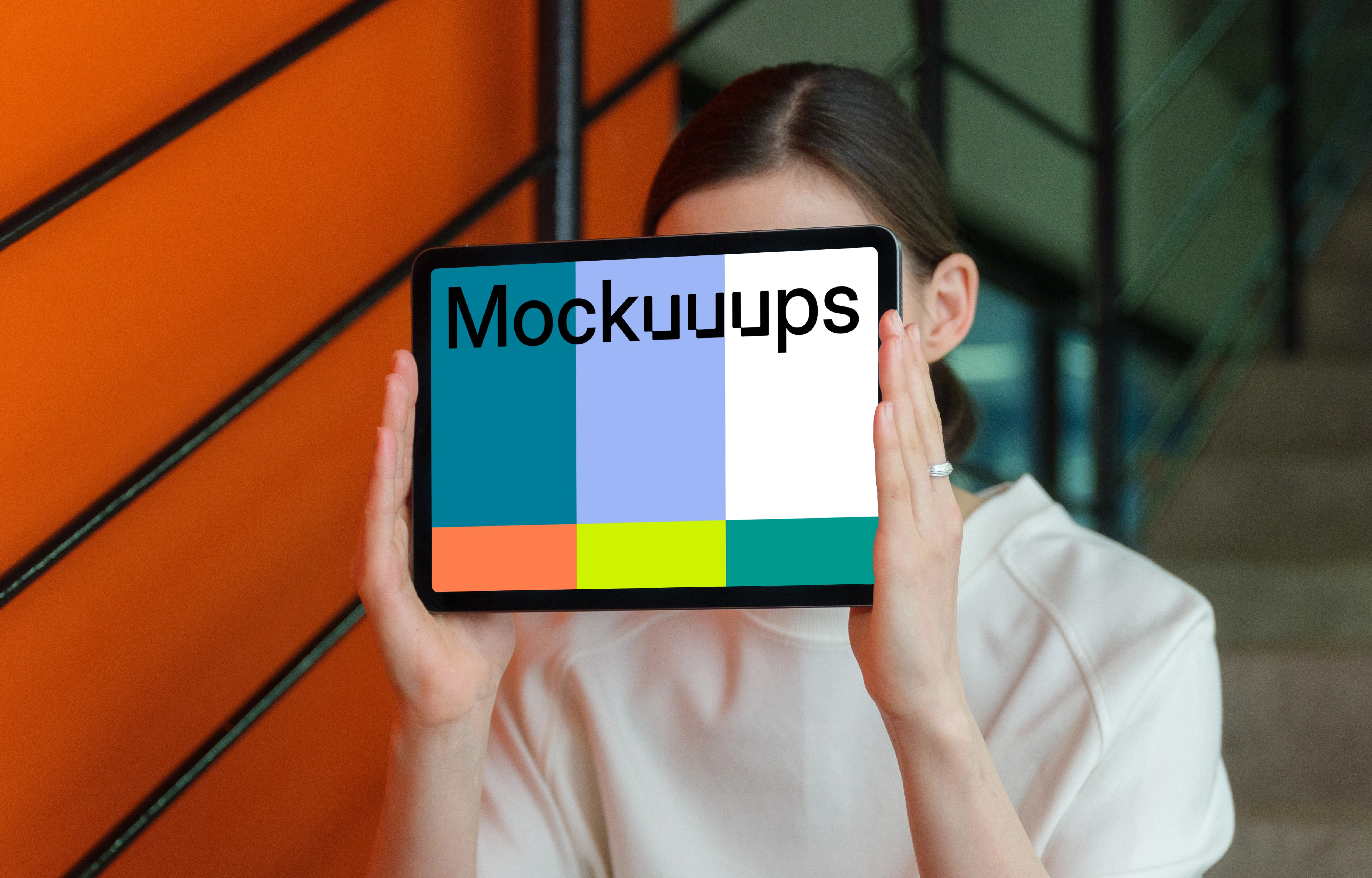 Free iPad Air Mockup - Face Cover Concept