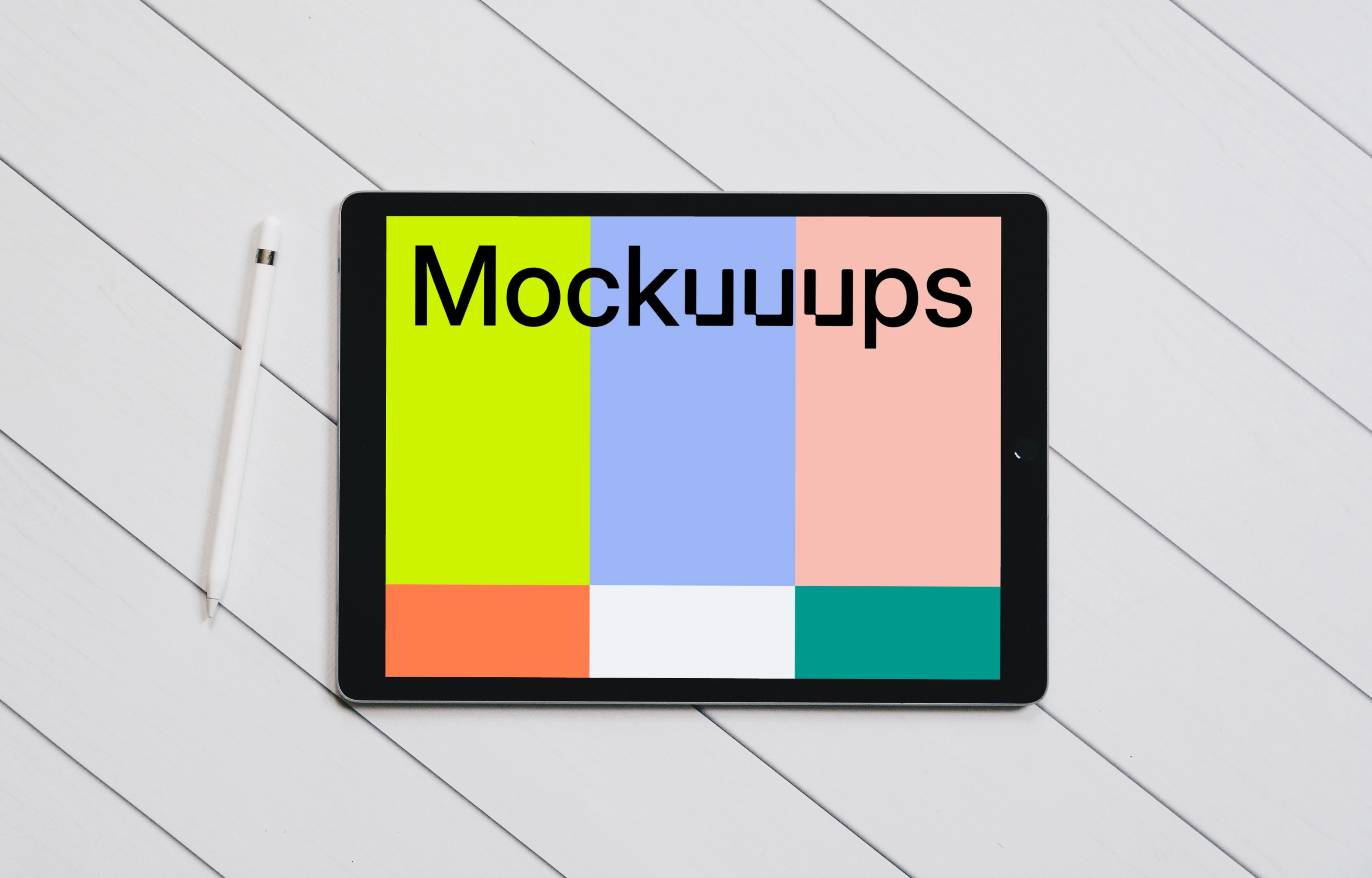 iPad Mini mockup with pencil