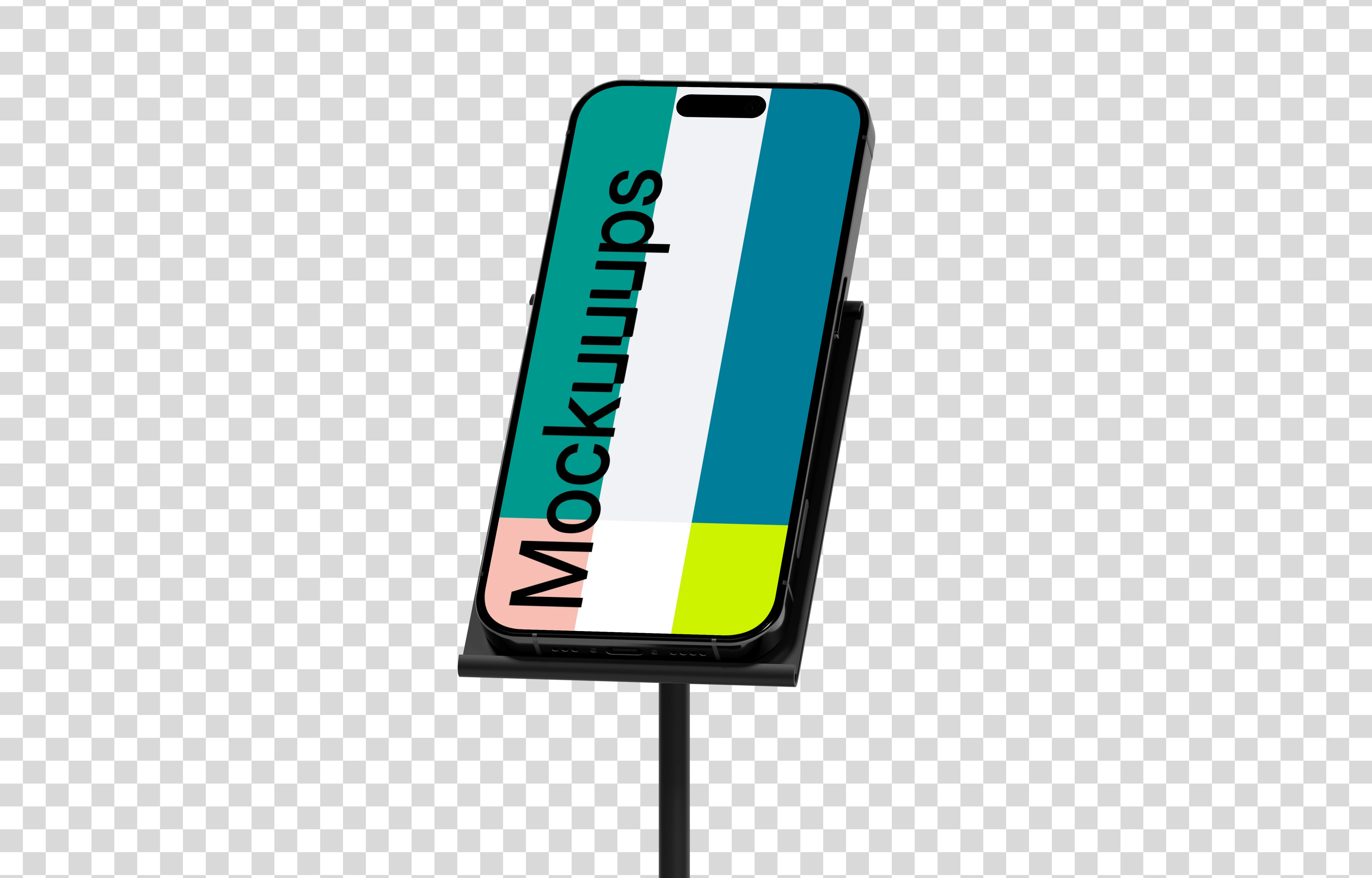 iPhone 16 mockup with dynamic angle