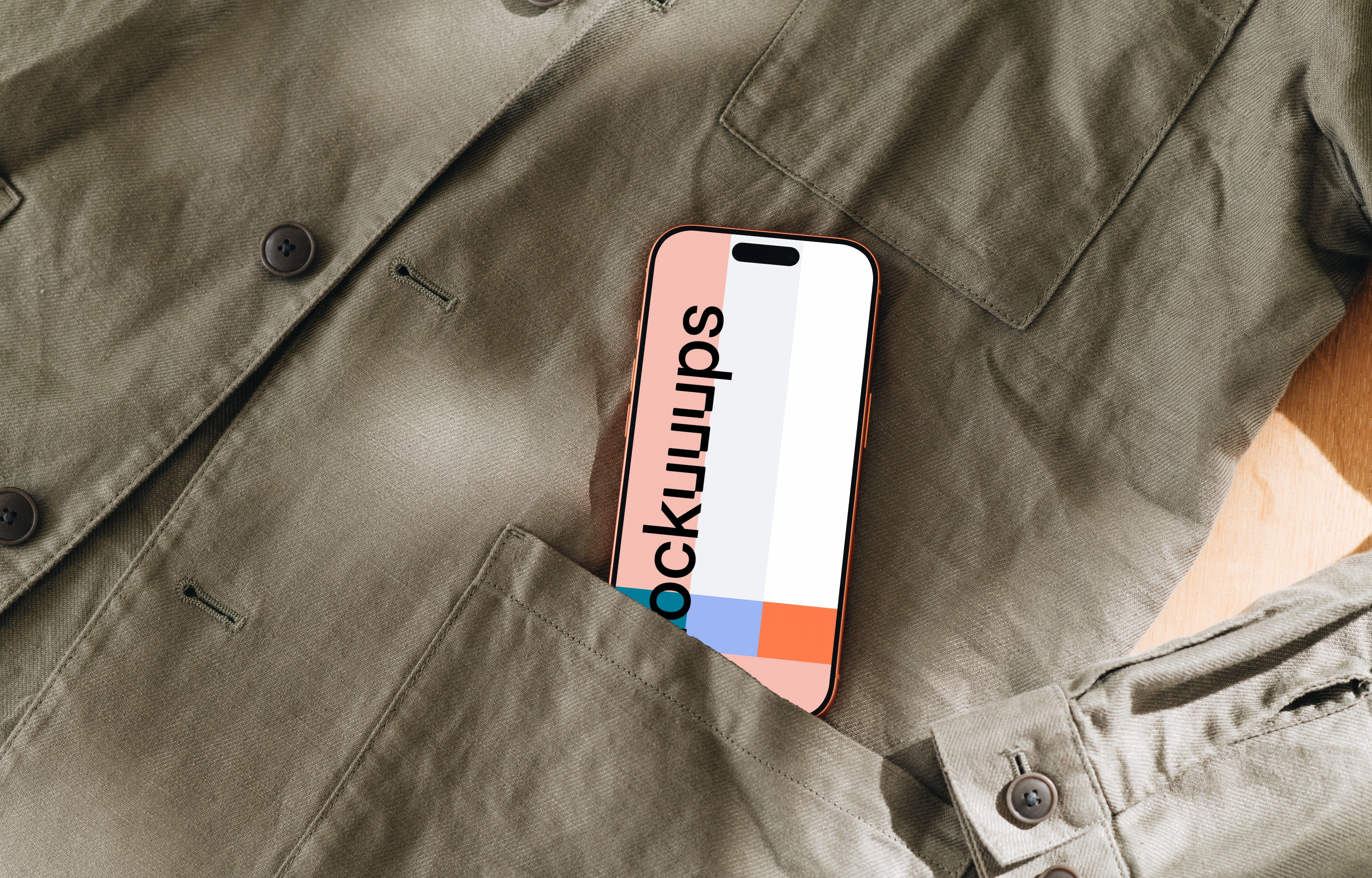iPhone 17 Pro mockup in a pocket