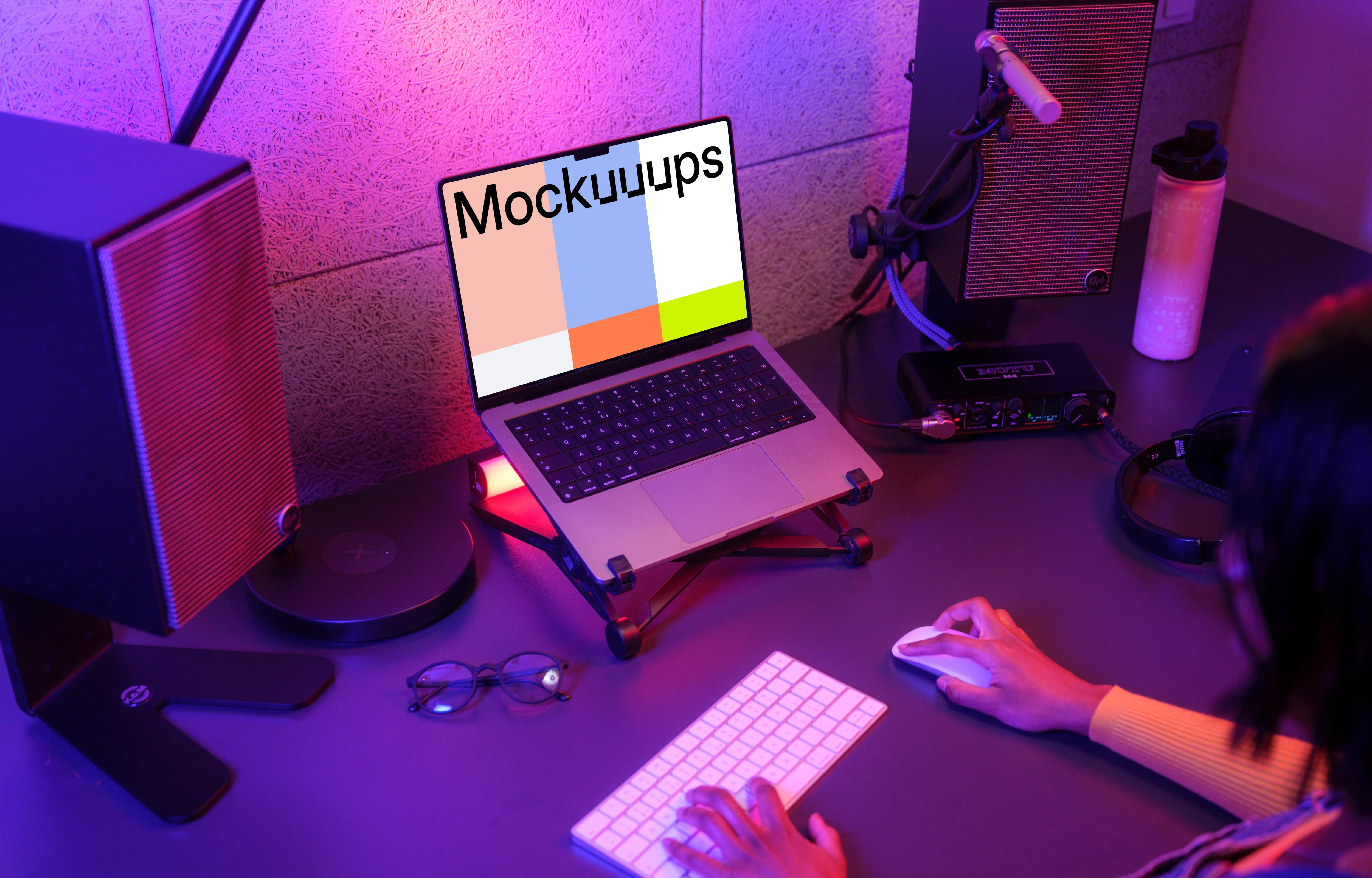 MacBook Pro mockup for gaming setup