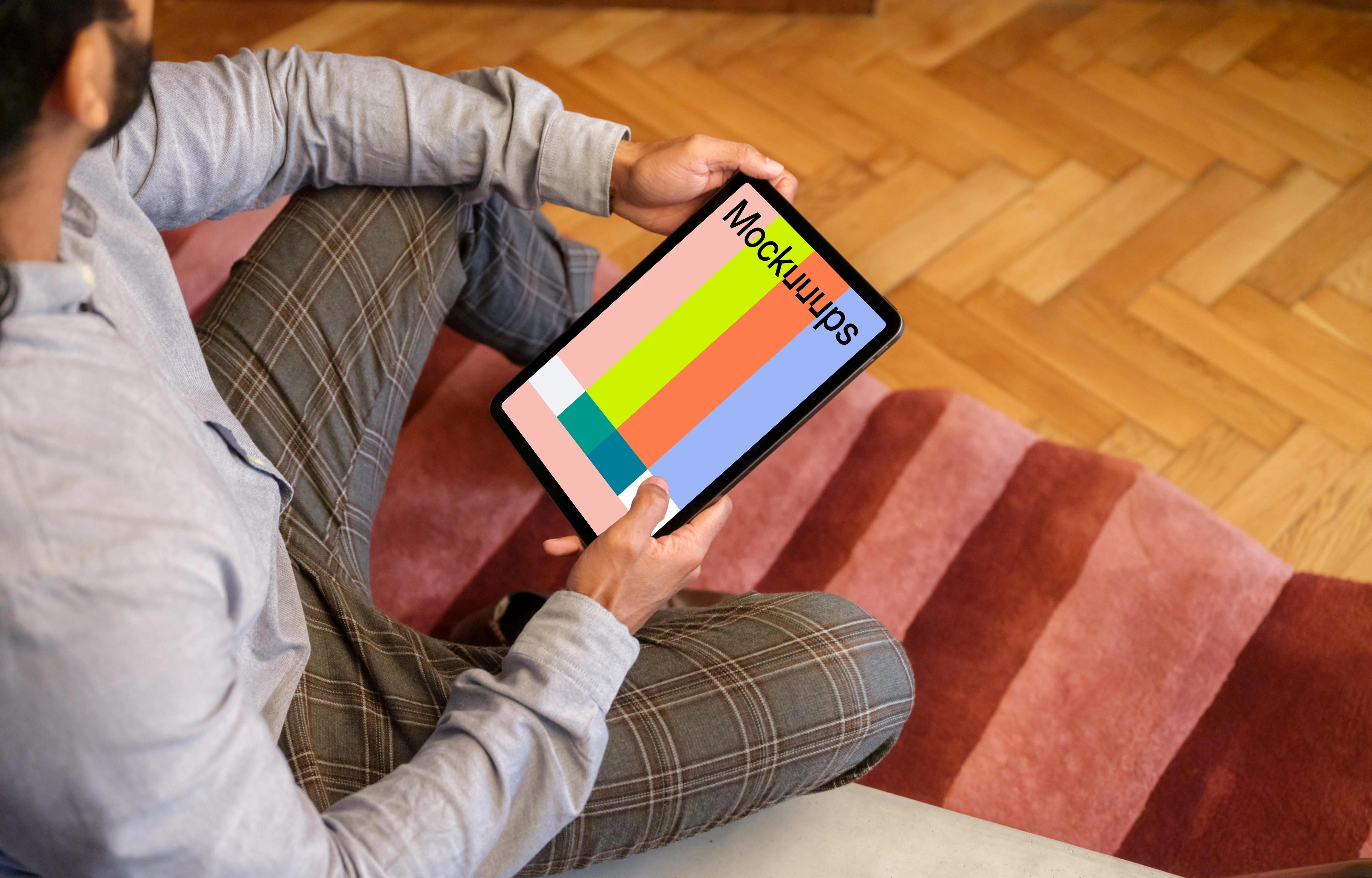 Man holding a tablet in the office