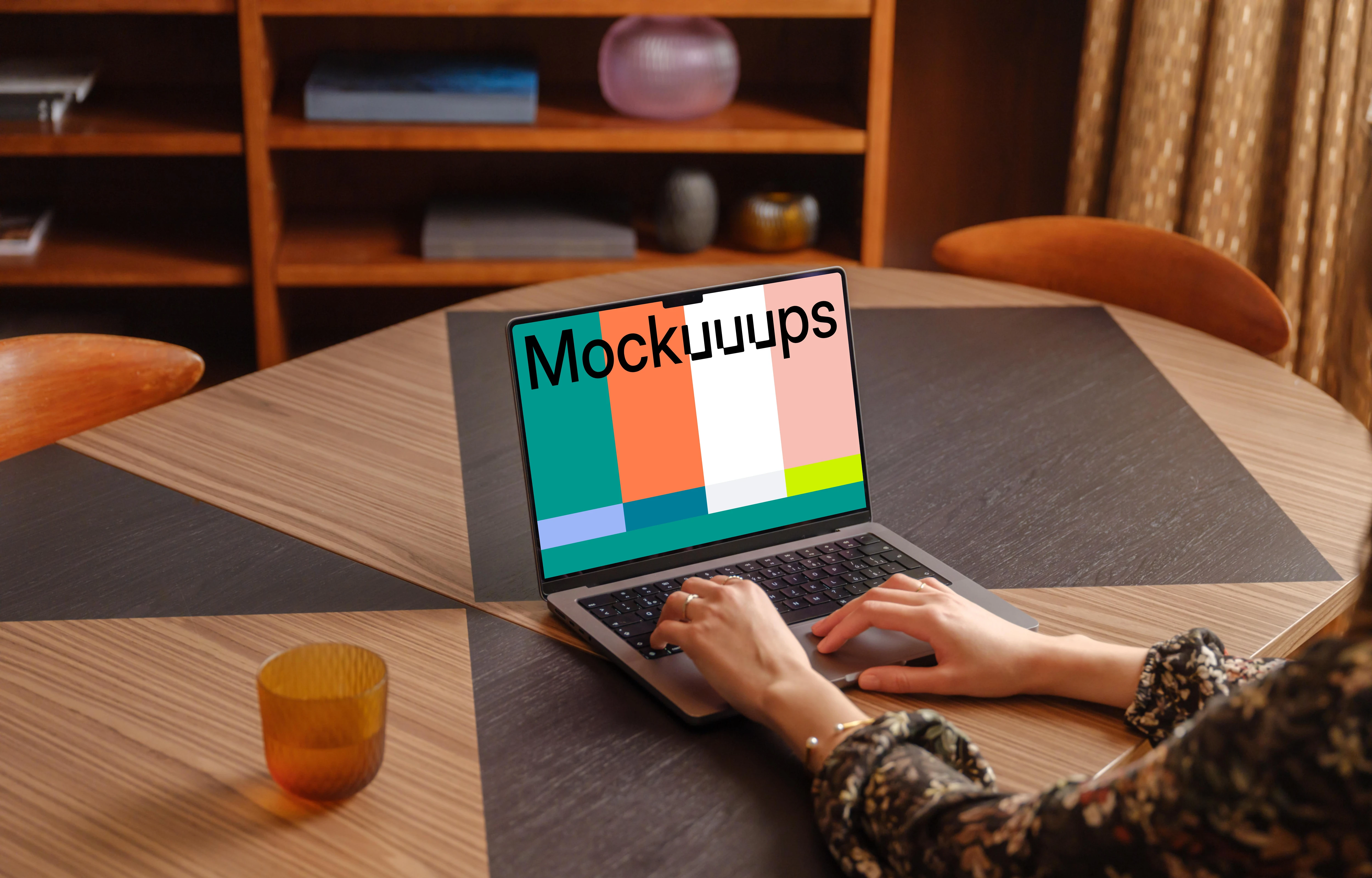 Office environment with MacBook Pro mockup