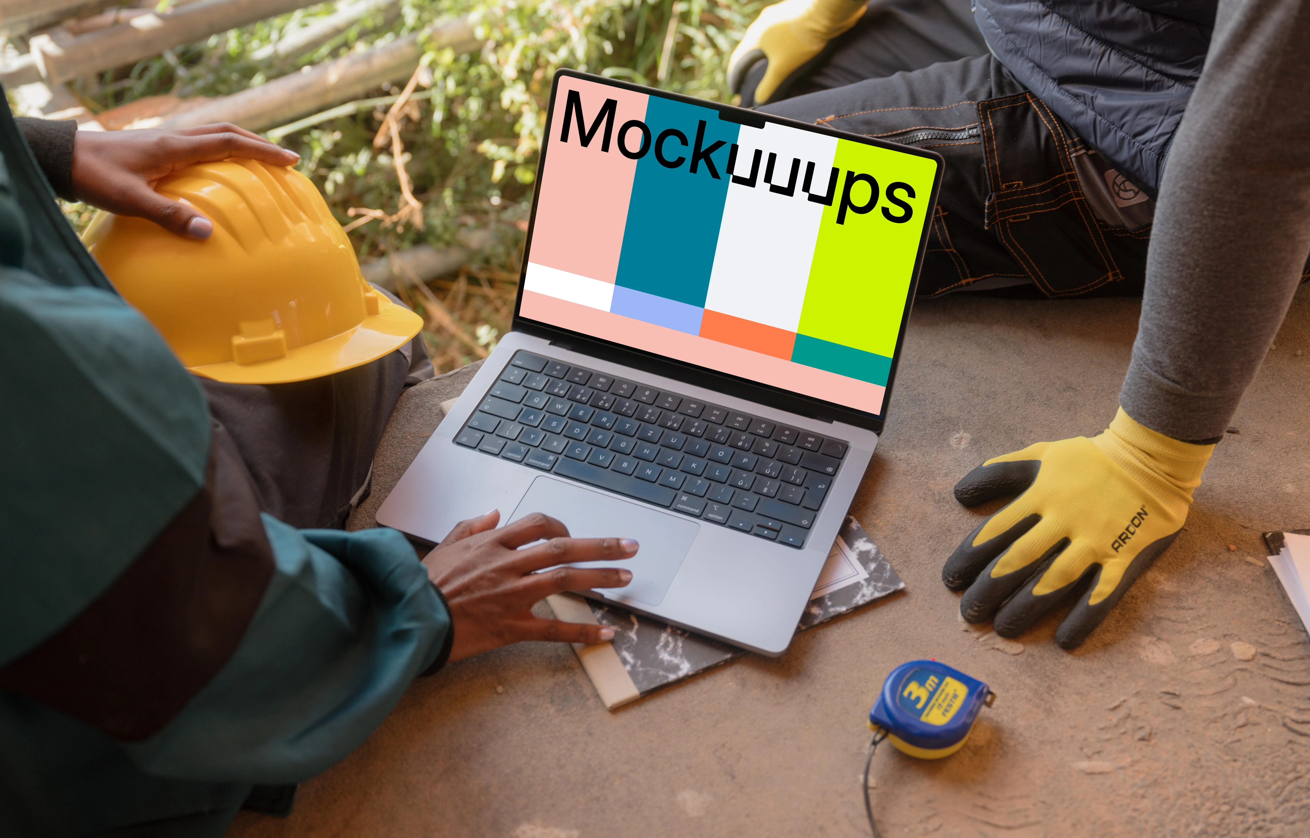 Redefining construction visualization using MacBook Pro mockup