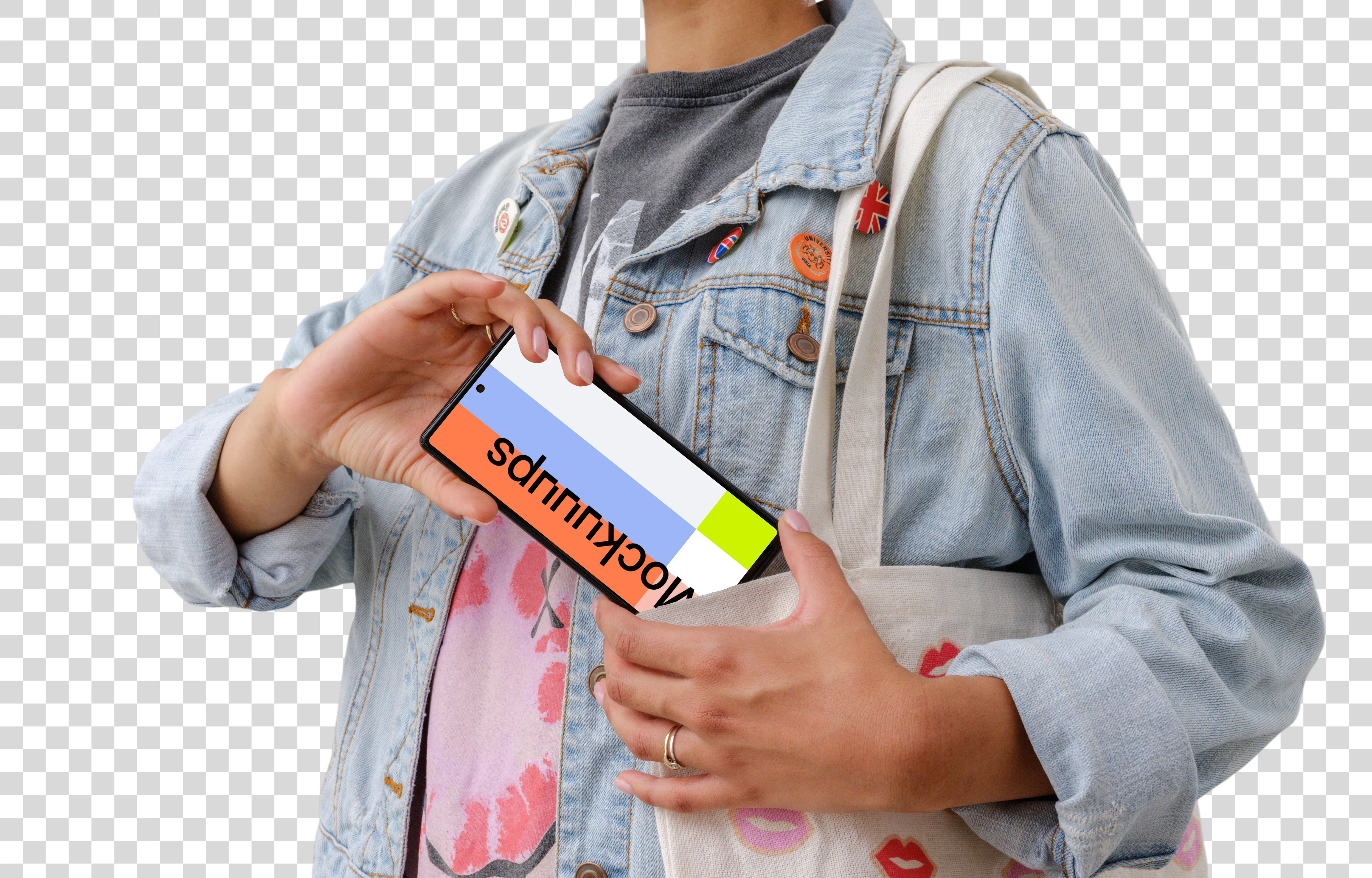 Streetwear combined with Google Pixel 6 mockup