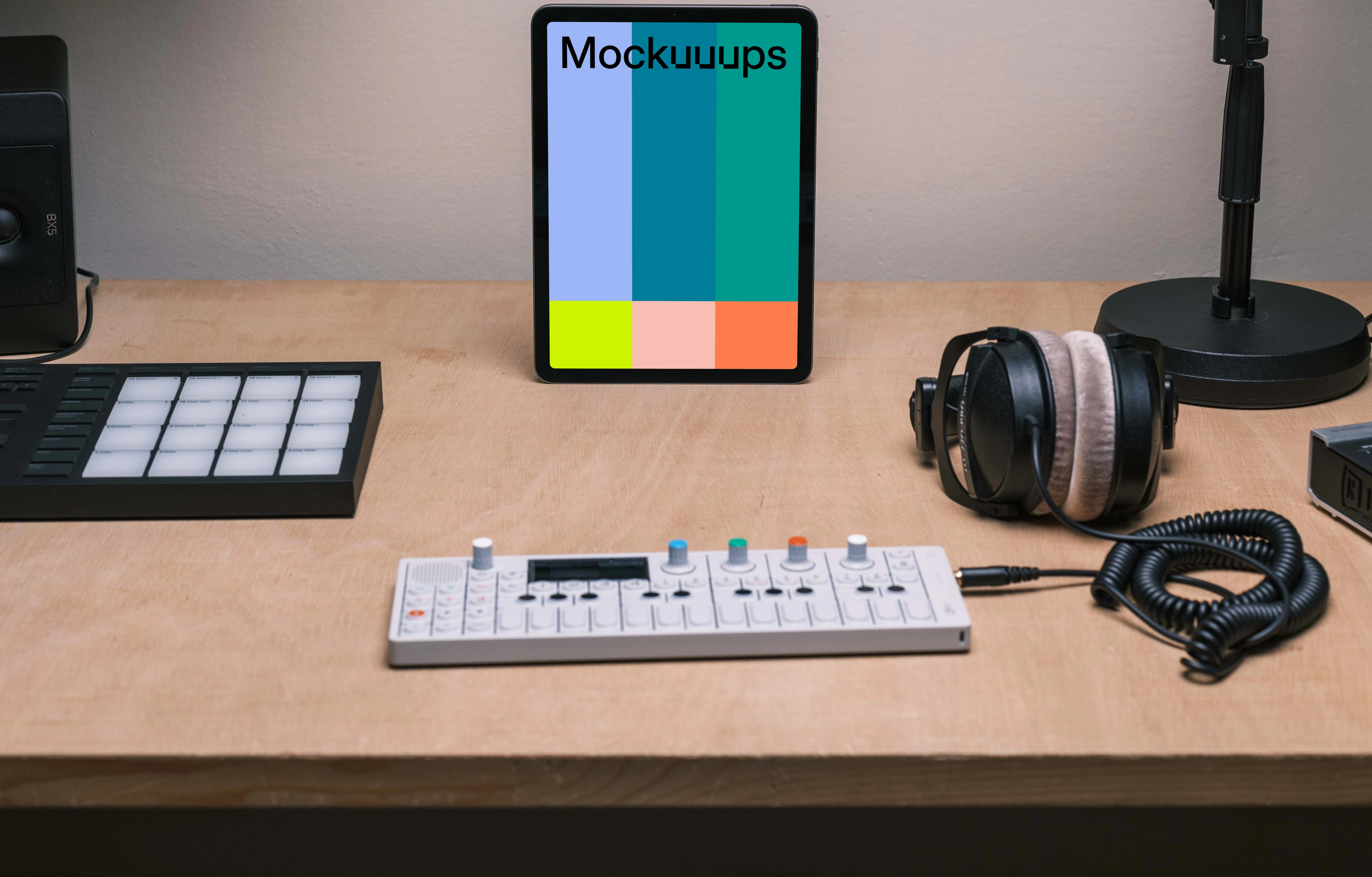 Tablet Mockup in the music studio