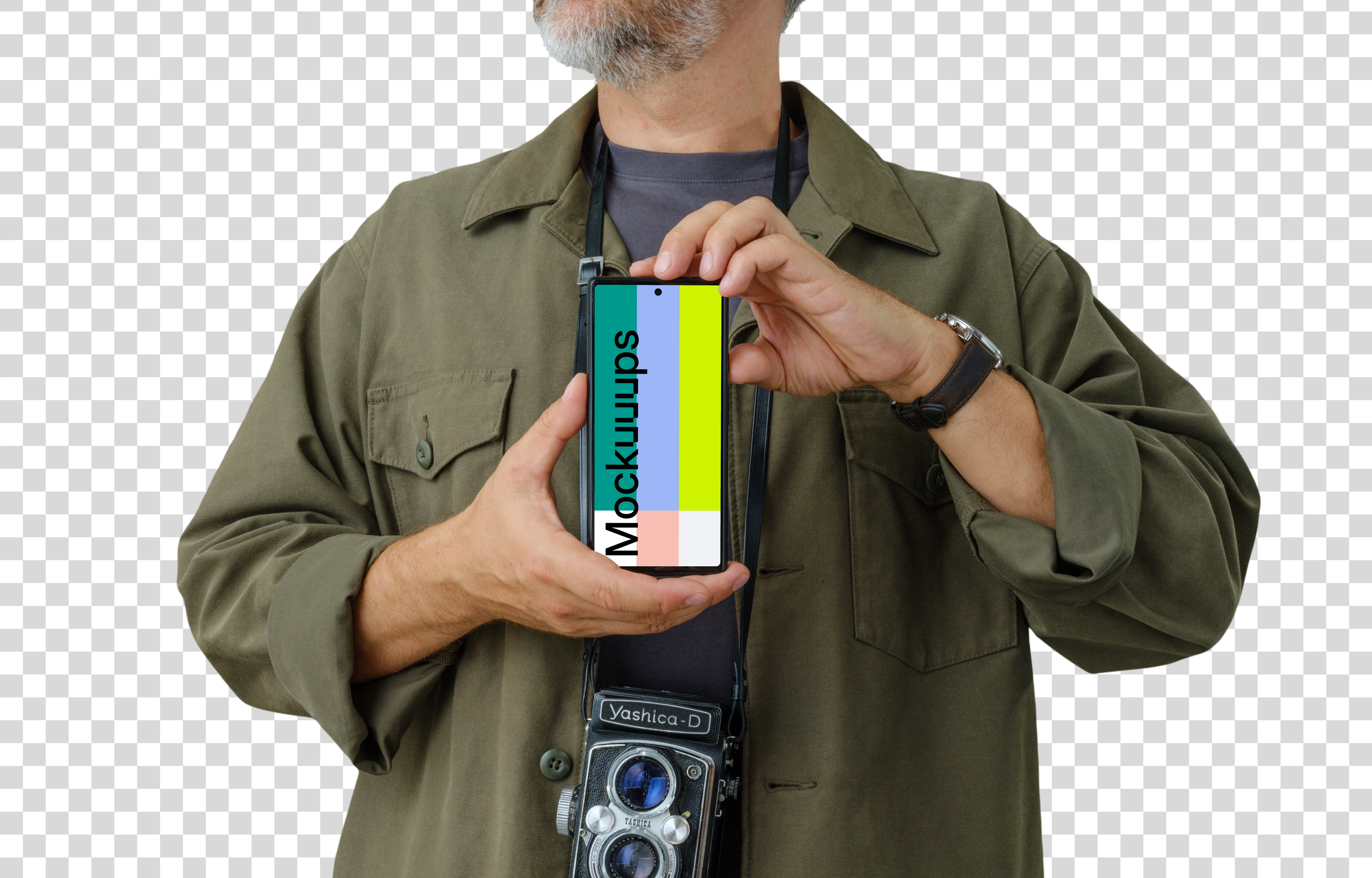 Tourist's visual diary with Google Pixel mockup