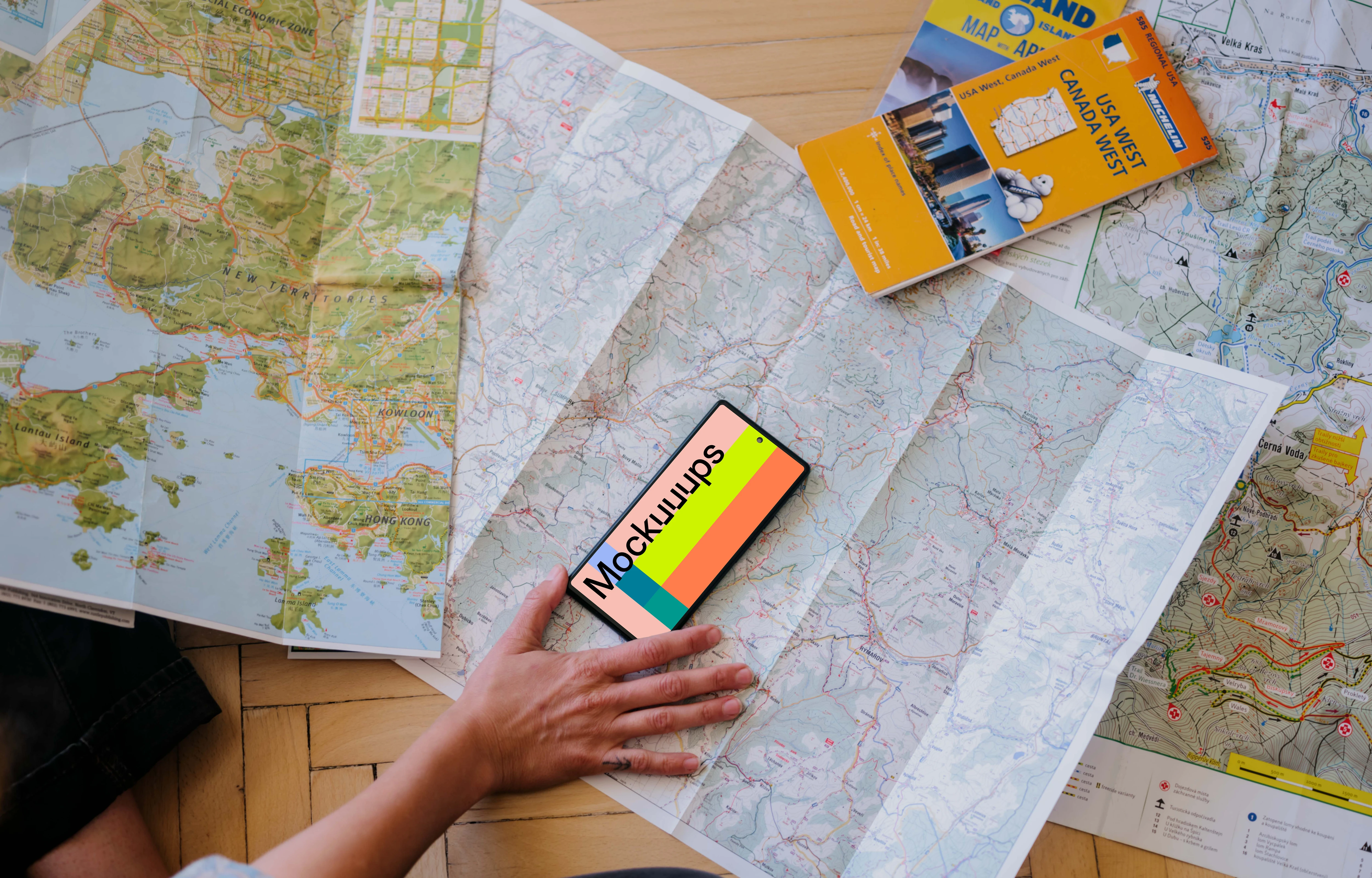 Woman working on a Google Pixel 6 mockup