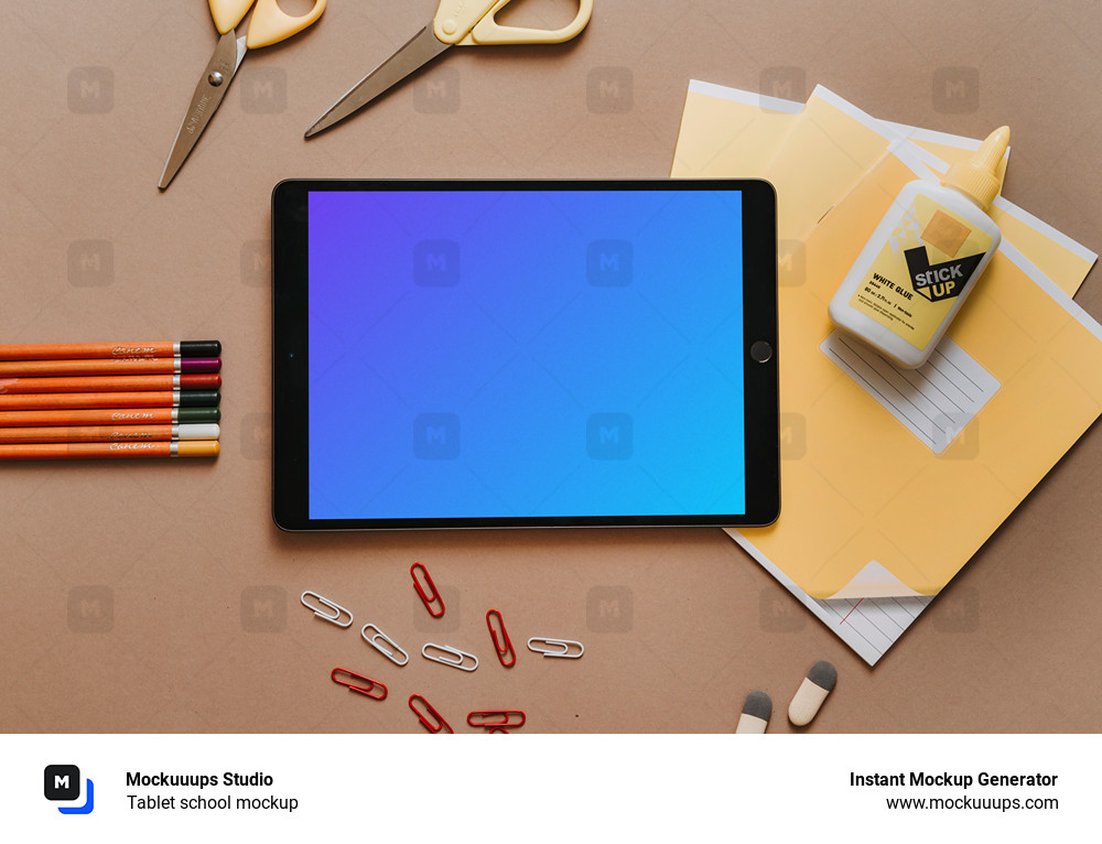 Tablet school mockup