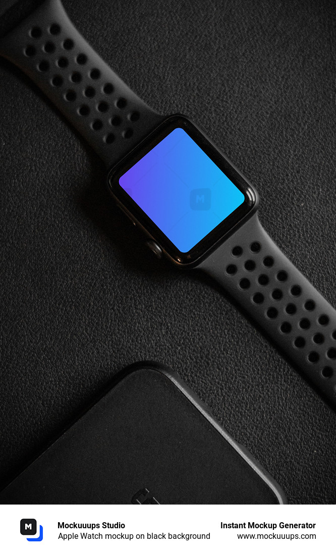 Apple Watch mockup on black background