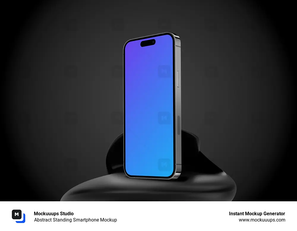 Abstract Standing Smartphone Mockup