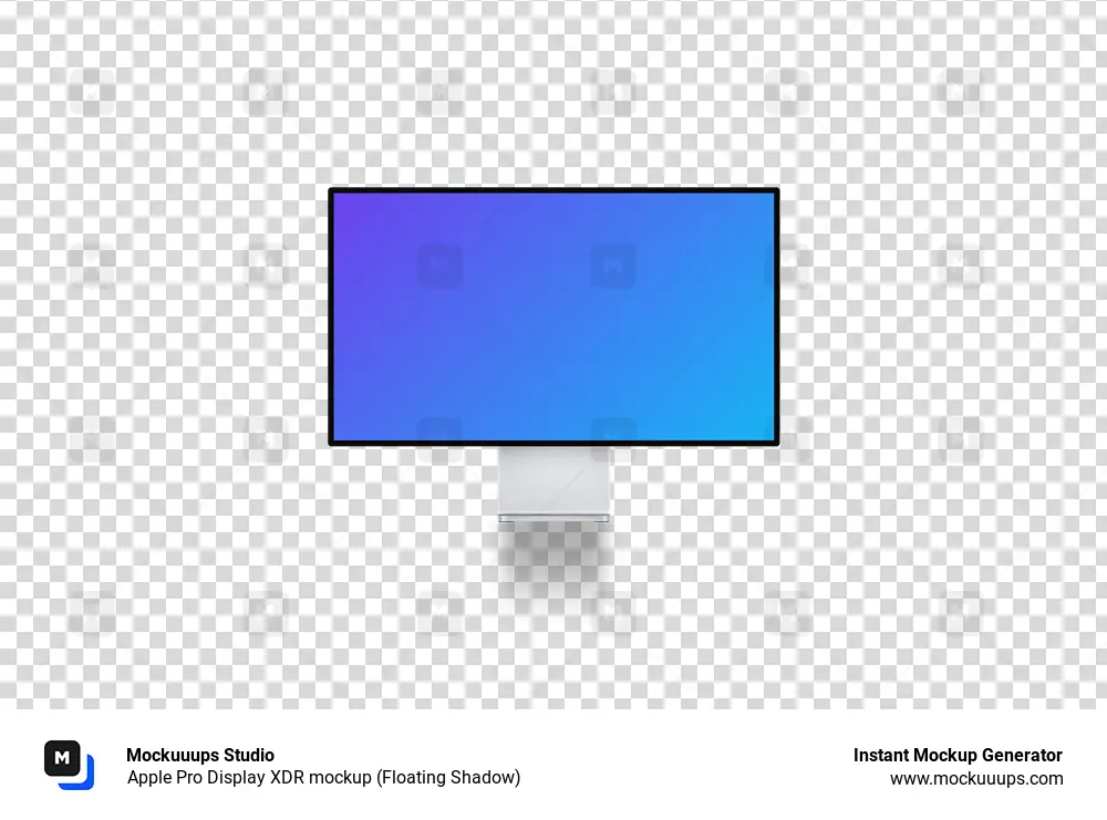 Apple Pro Display XDR mockup (Floating Shadow)