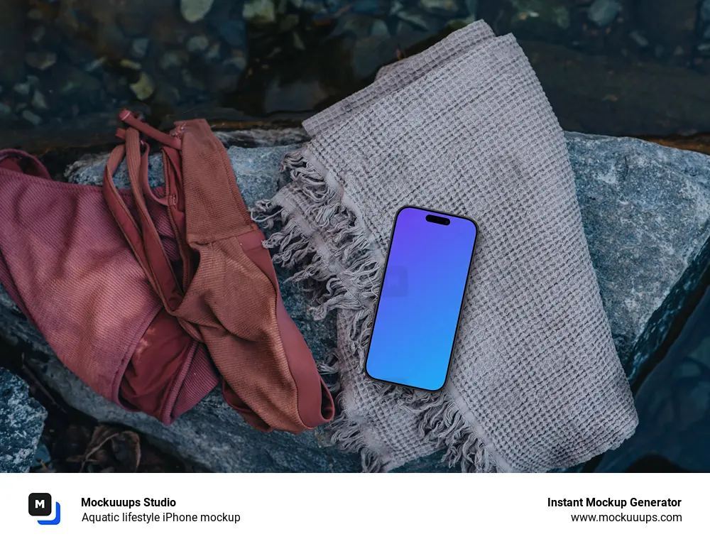 Aquatic lifestyle iPhone mockup