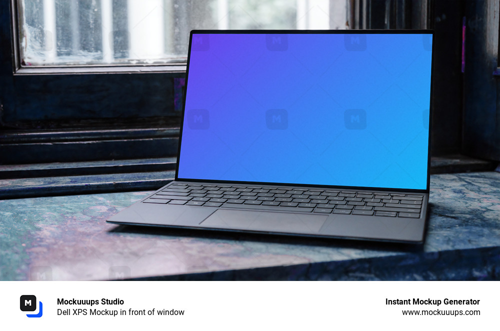 Dell XPS Mockup in front of window