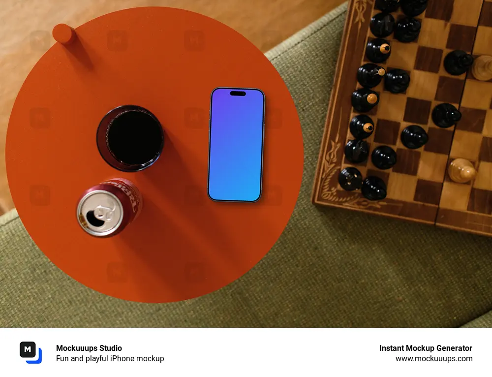 Fun and playful iPhone mockup 