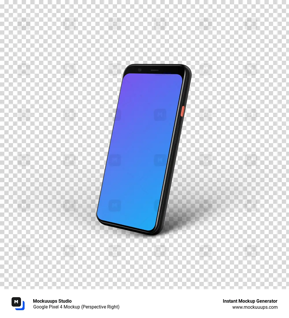 Google Pixel 4 Mockup (Perspective Right)