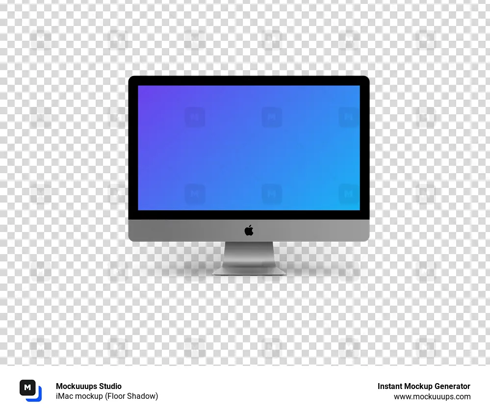 iMac mockup (Floor Shadow)