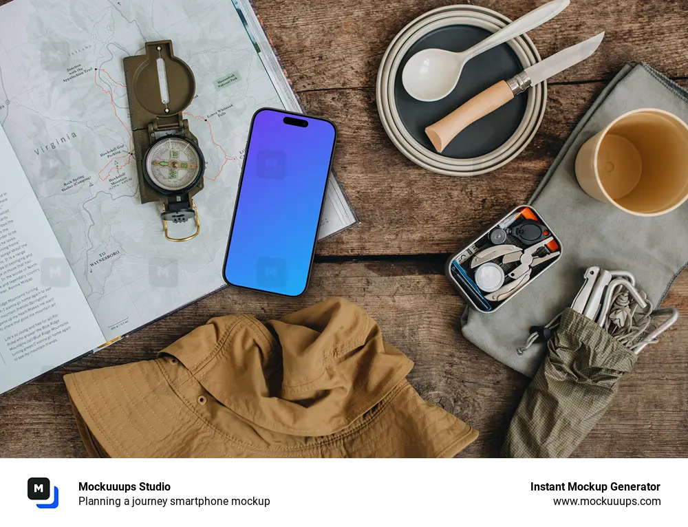 Planning a journey smartphone mockup
