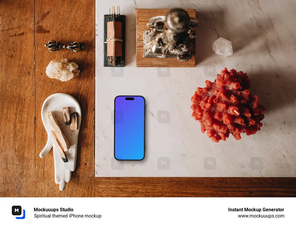 Spiritual themed iPhone mockup