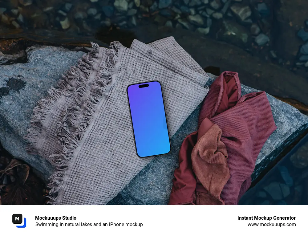 Swimming in natural lakes and an iPhone mockup