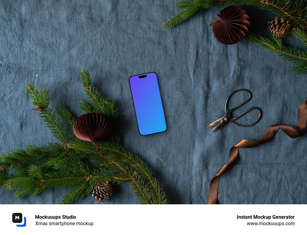 Xmas smartphone mockup