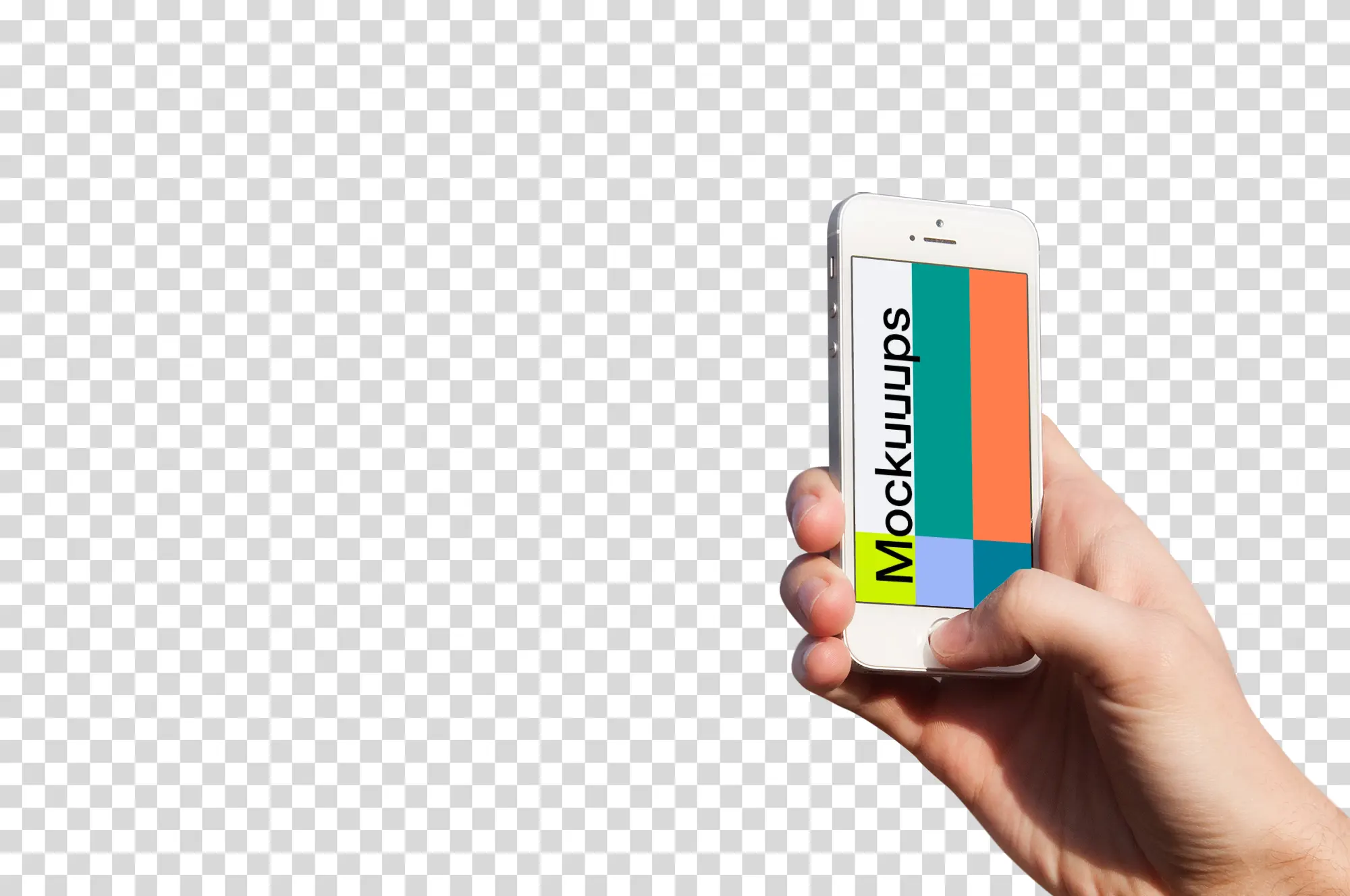 Angle view mockup of iPhone SE