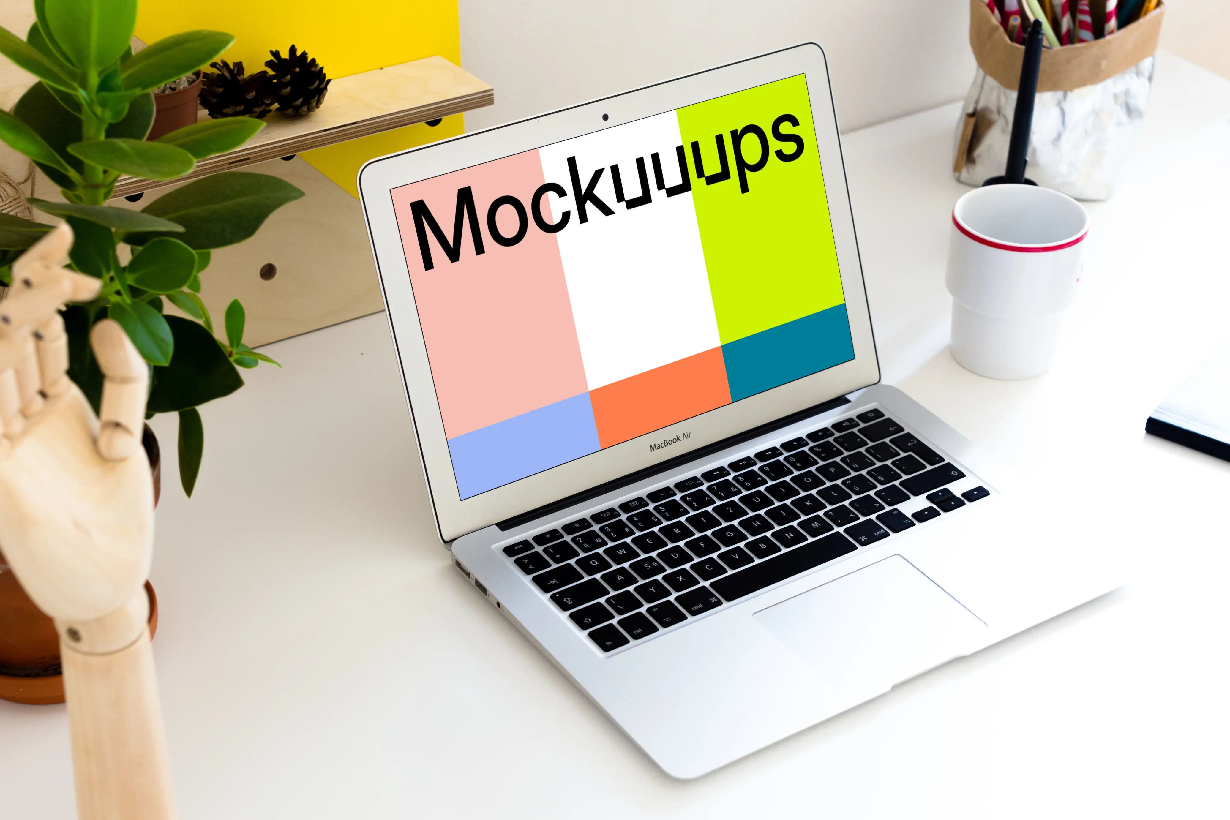 Angle view mockup of MacBook Air