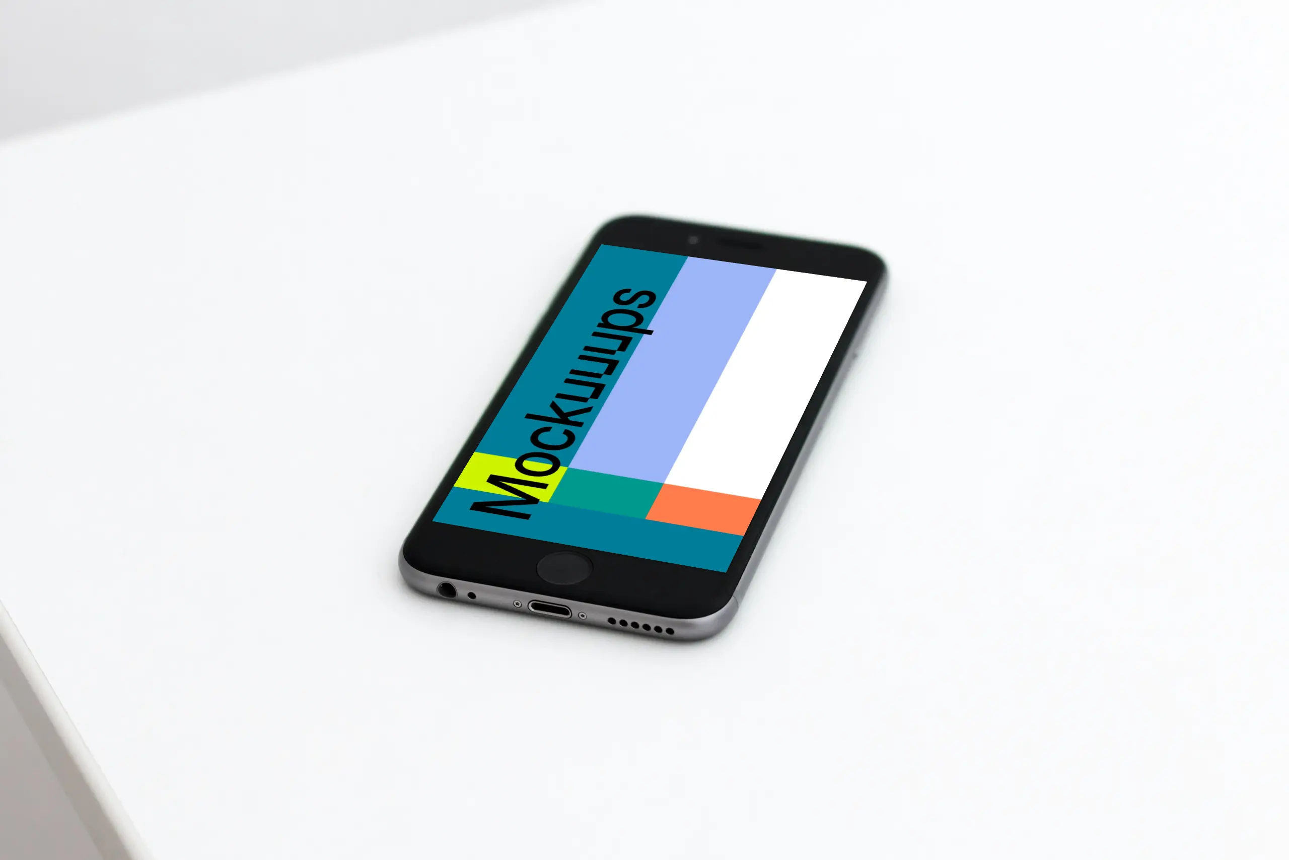 Angle view of iPhone 6s Space Gray mockup