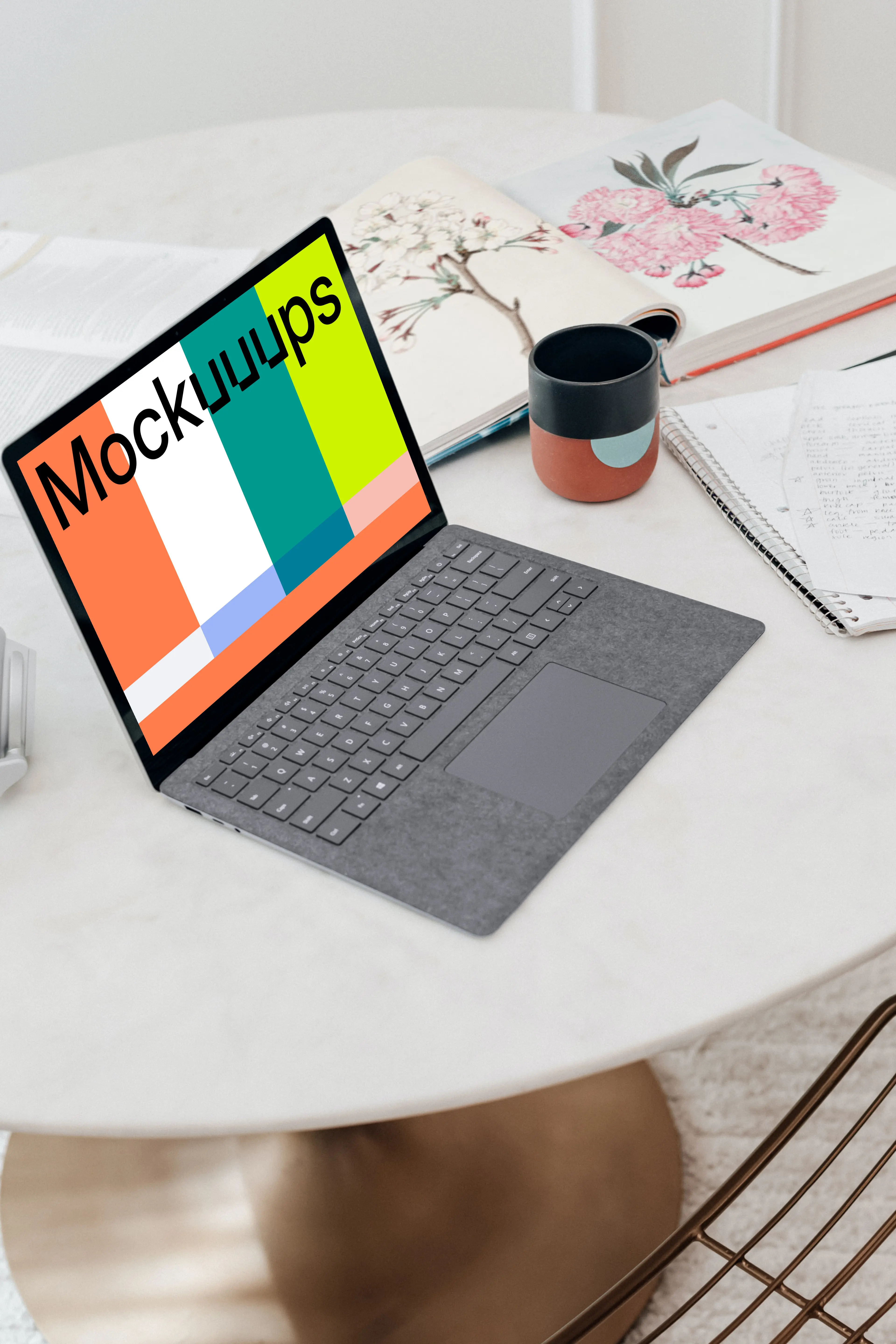 Angle view of Microsoft Surface Laptop mockup