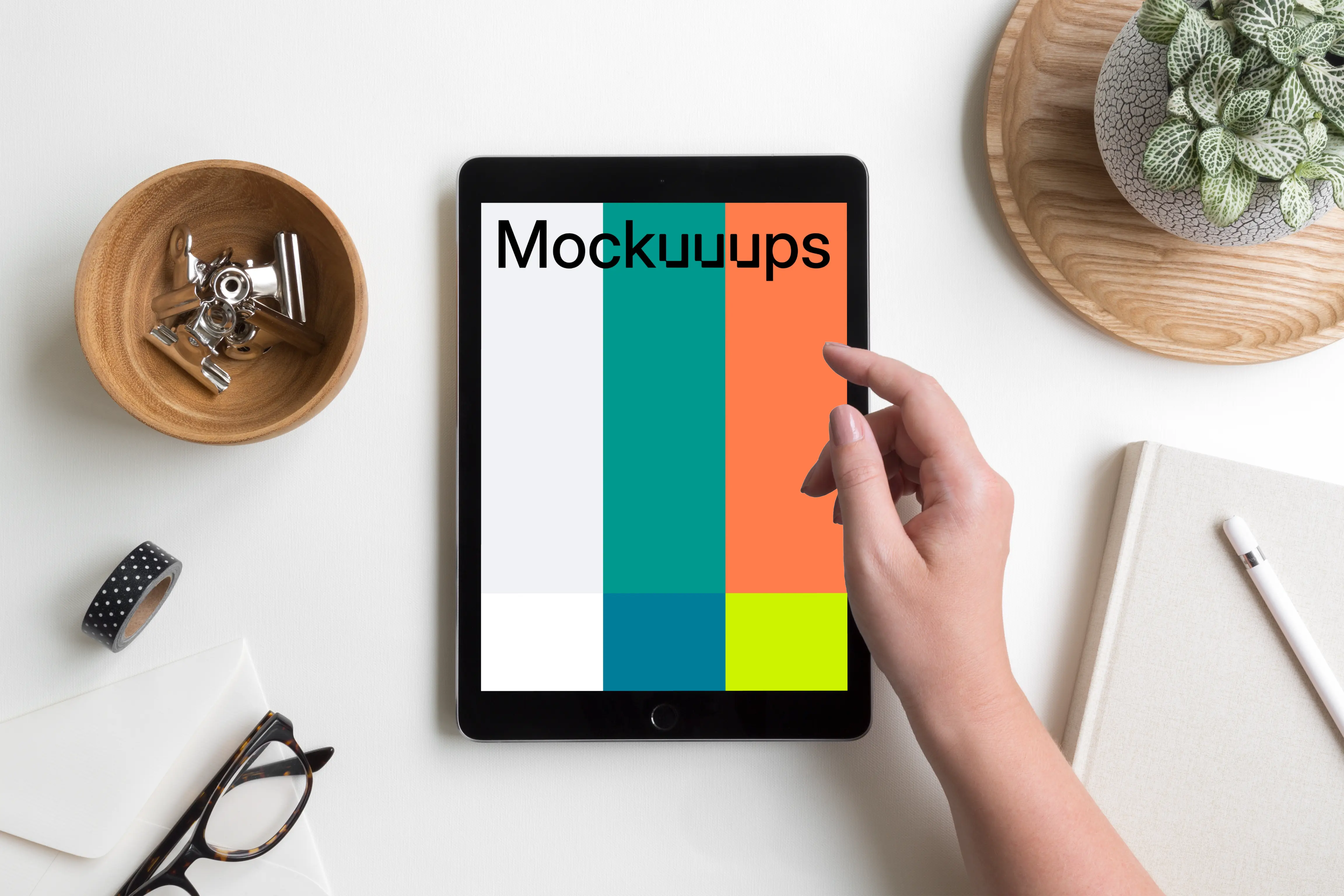 Browsing content on iPad Pro mockup