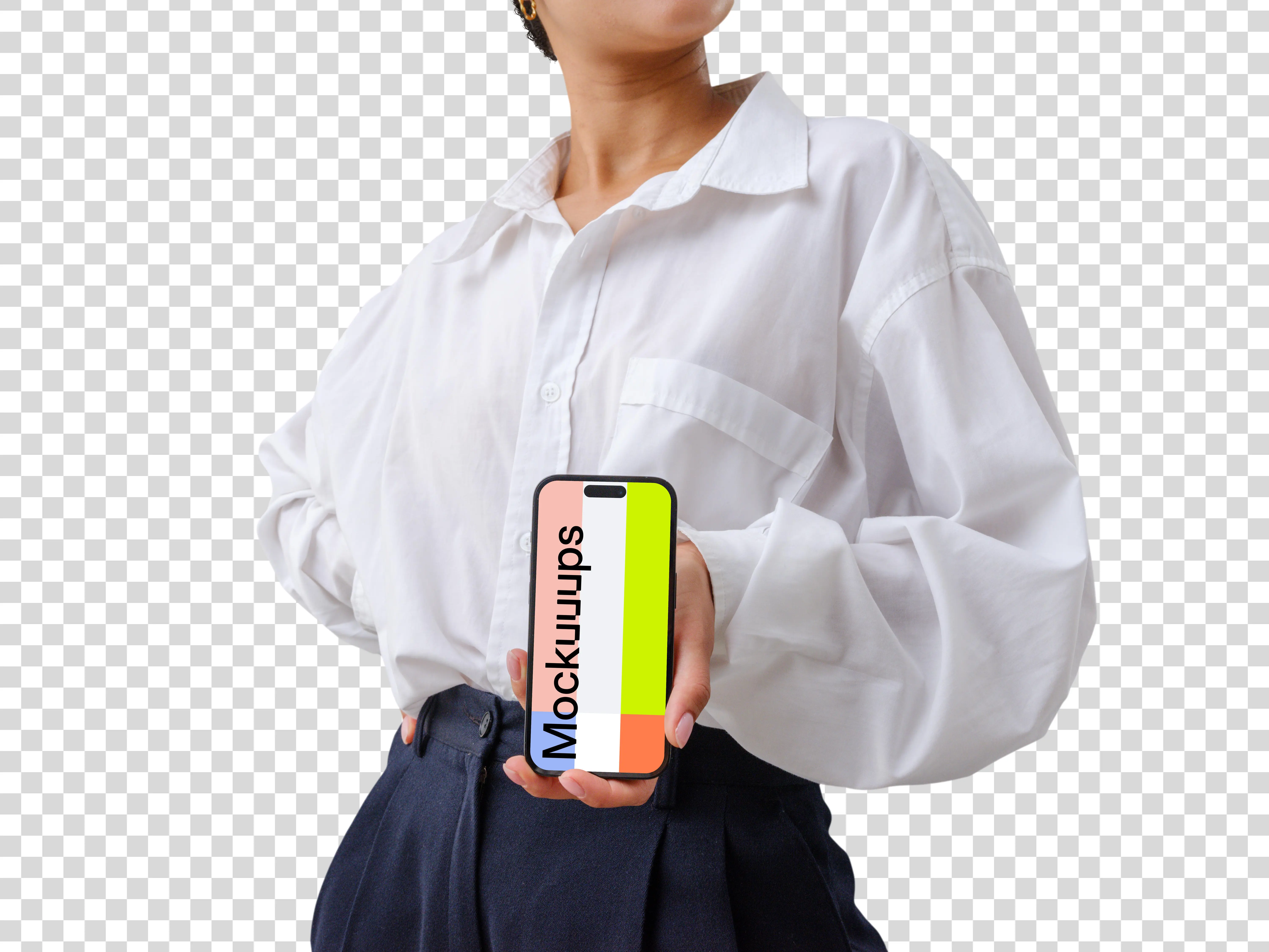 Business styled iPhone 14 Pro mockup