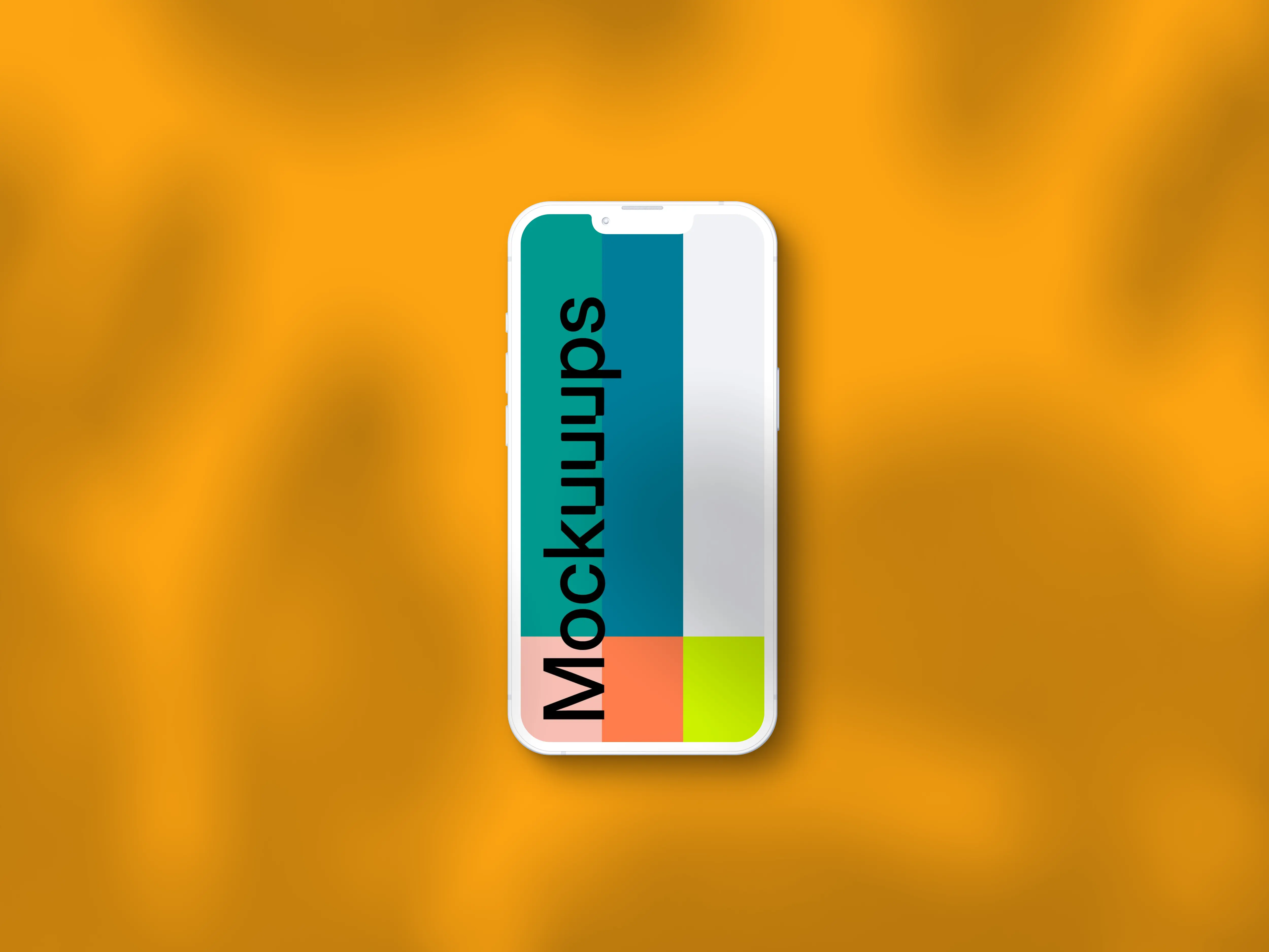 Clay mockup on the colorful background