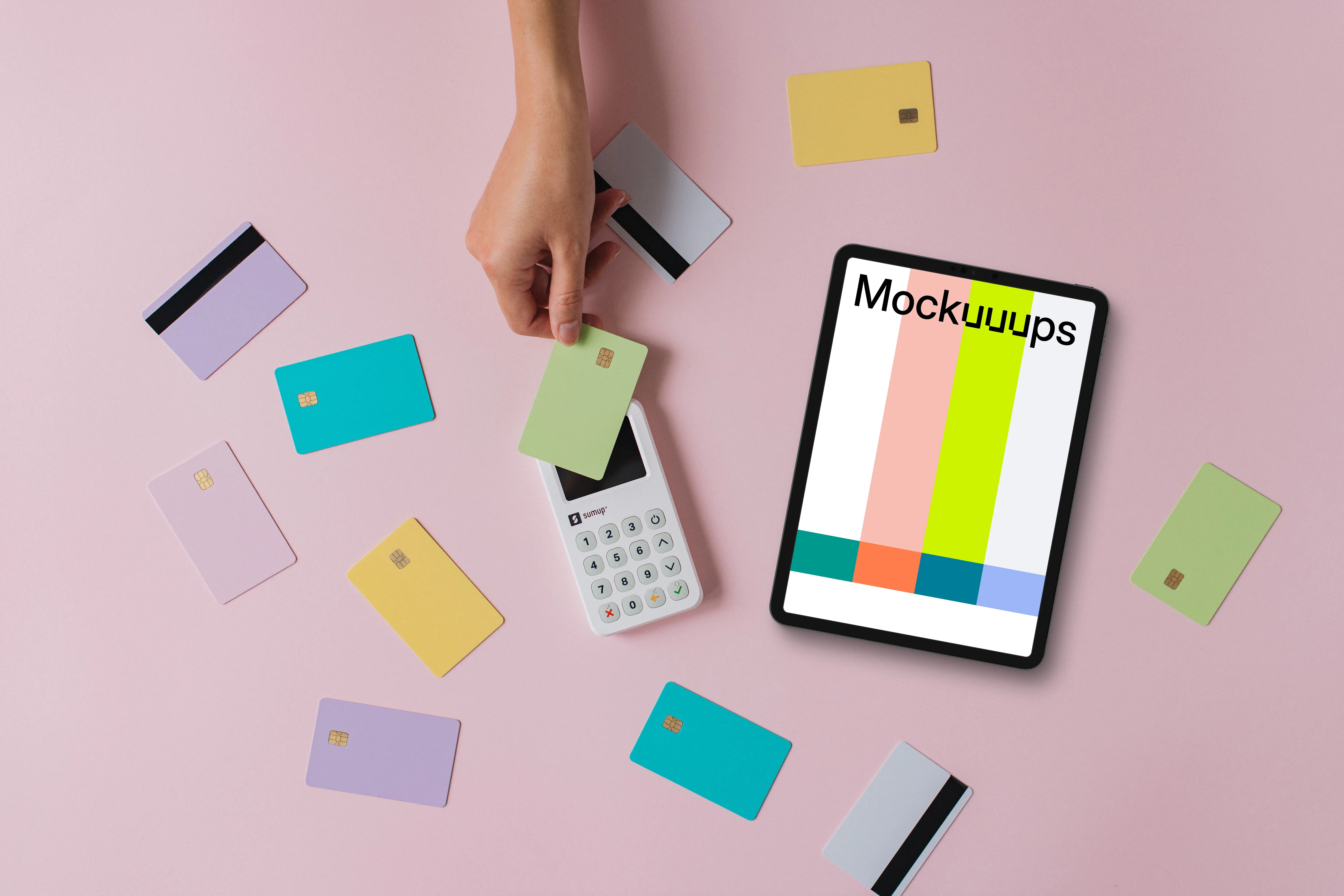 Easy online checkout with a tablet mockup