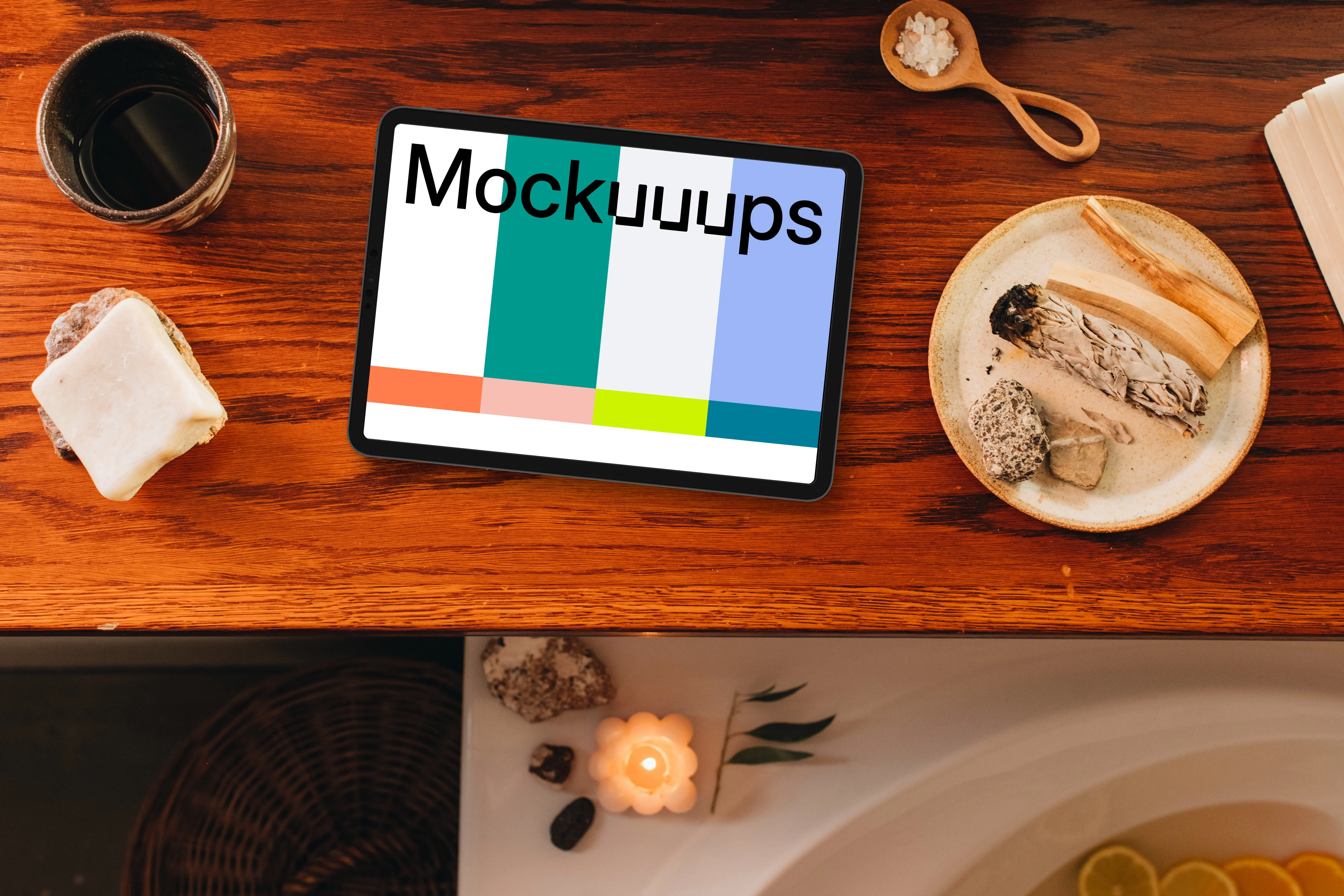 Holistic wellness iPad mockup