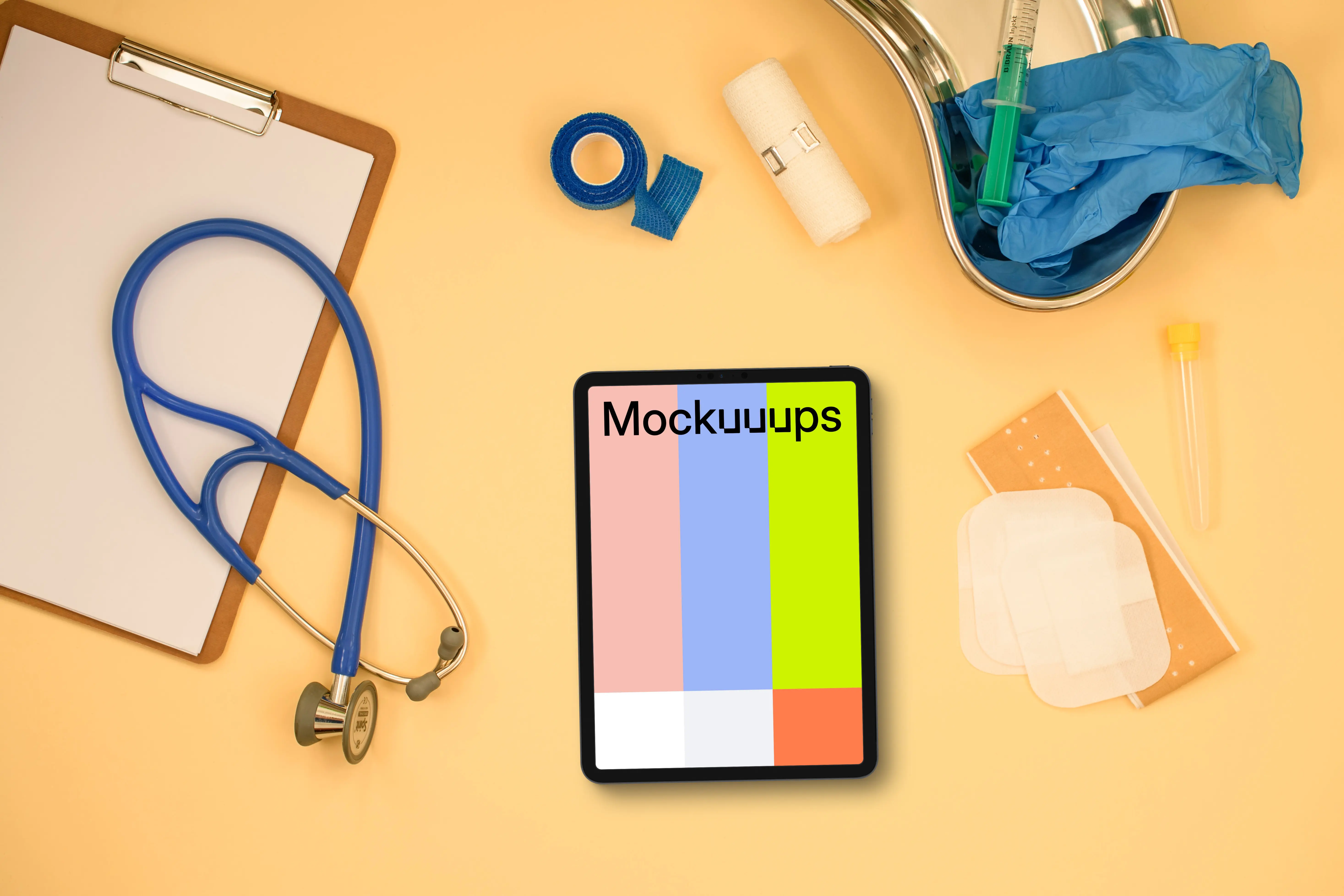 Hospital themed iPad mockup