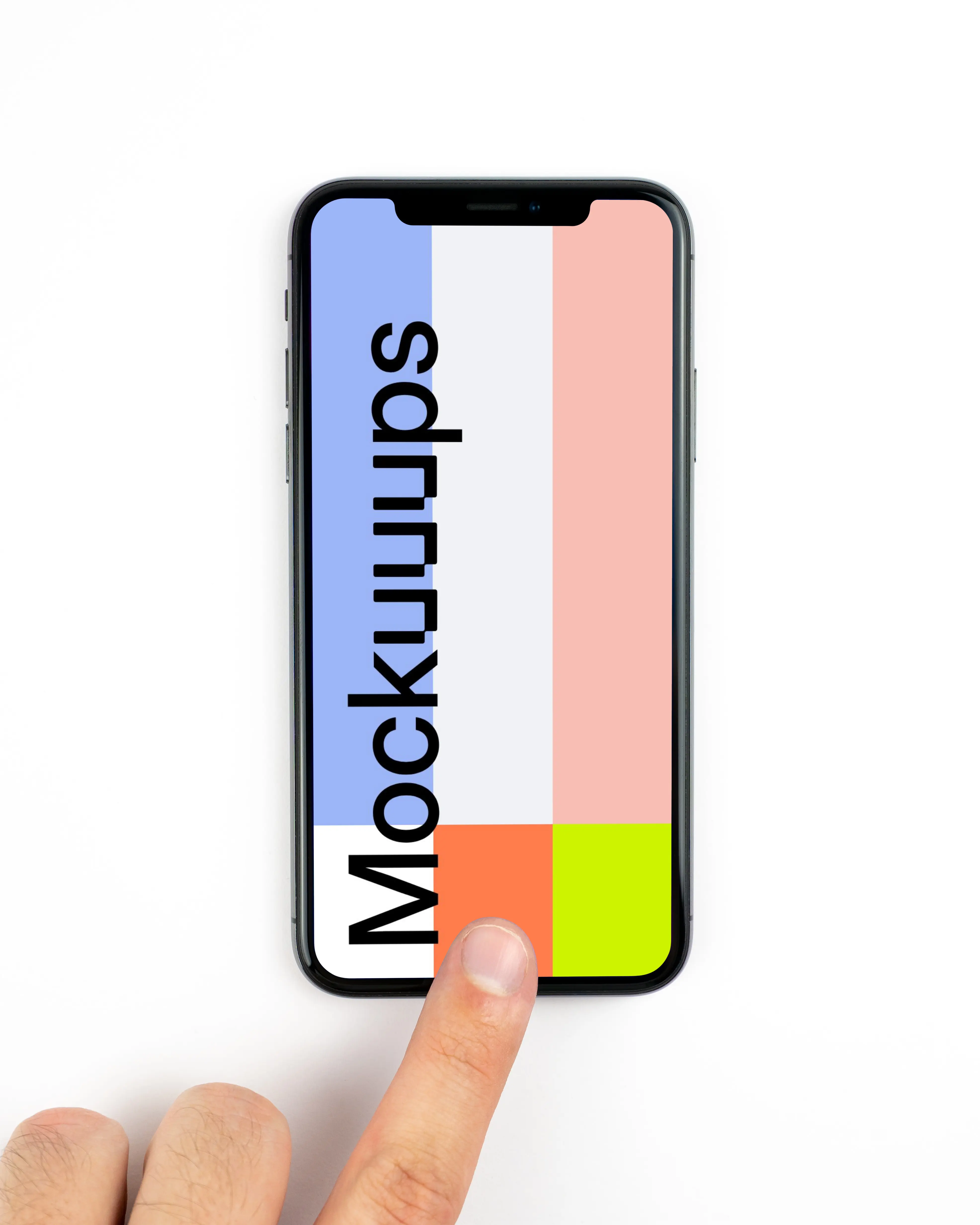 Interacting with iPhone XS mockup