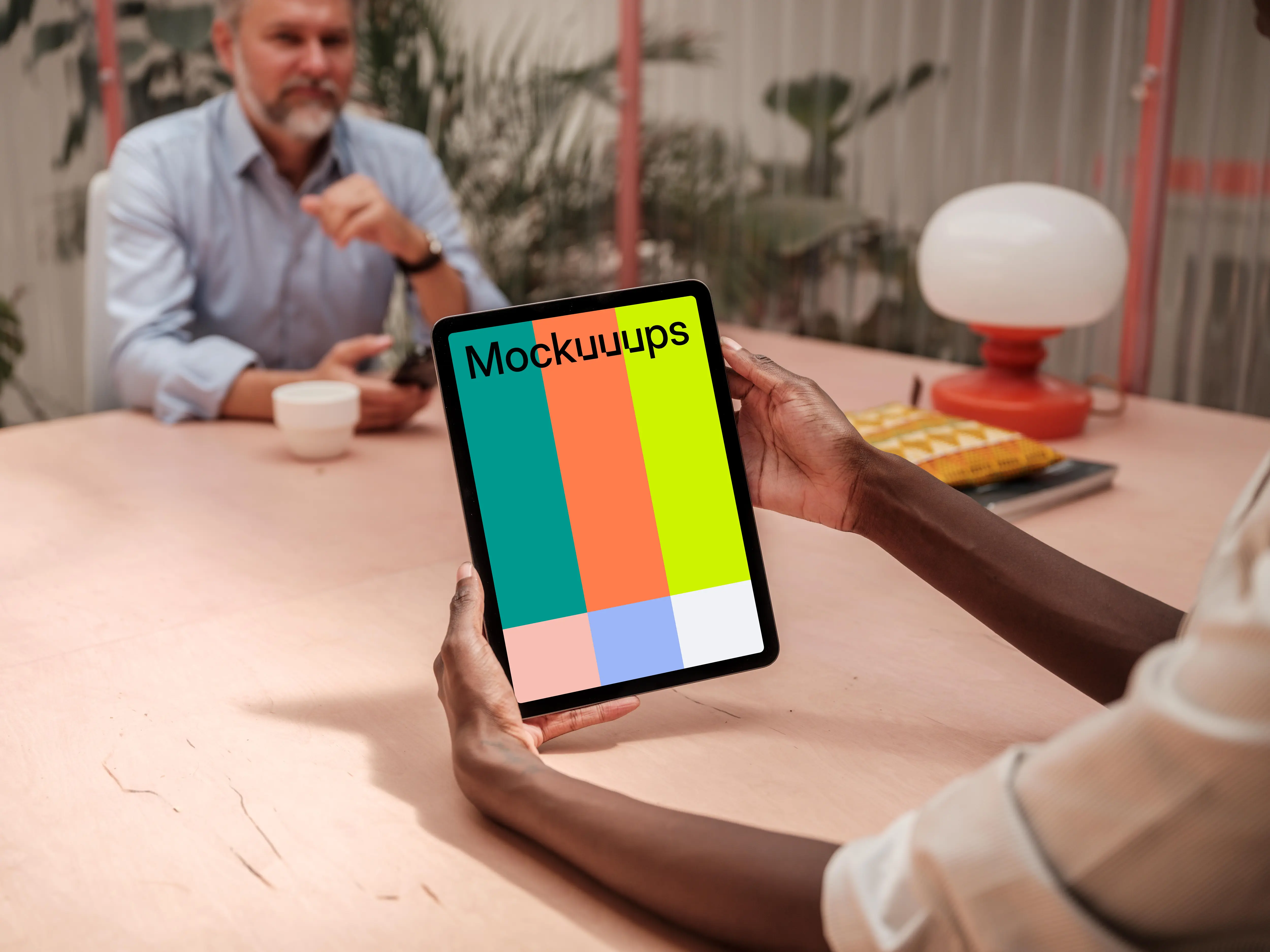 iPad Air mockup in the office