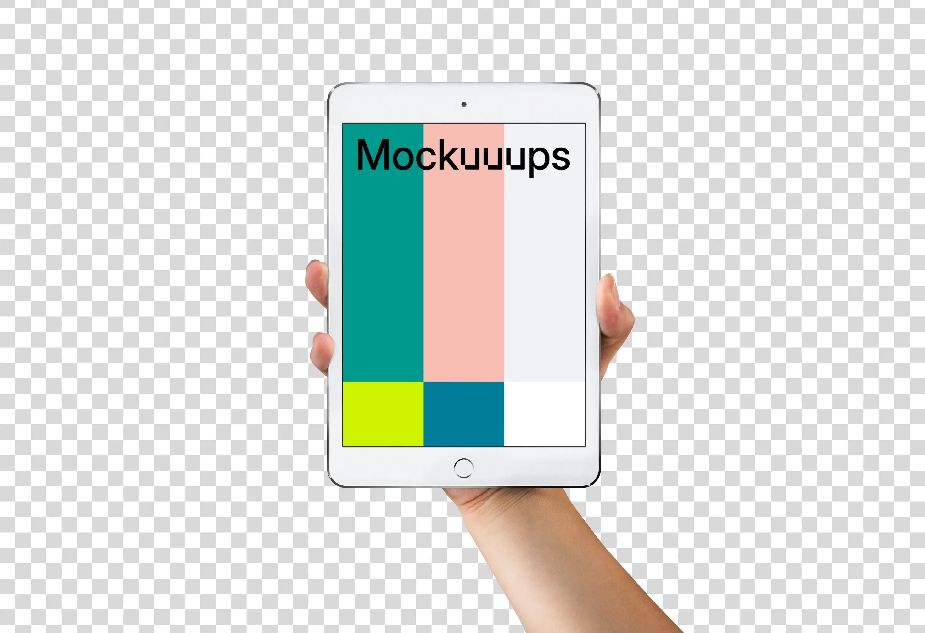 iPad mini mockup on editable background