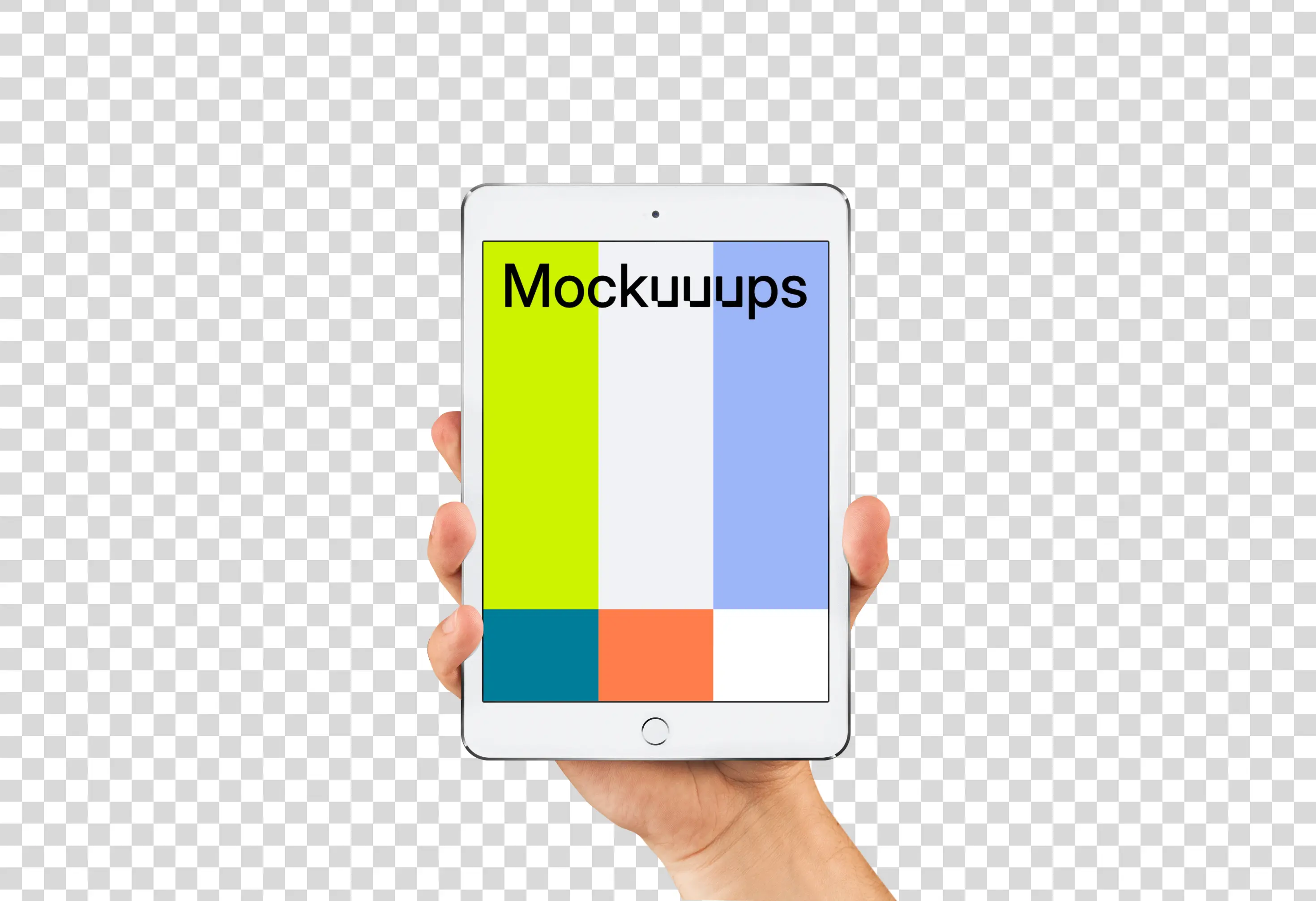 iPad mini mockup on editable background