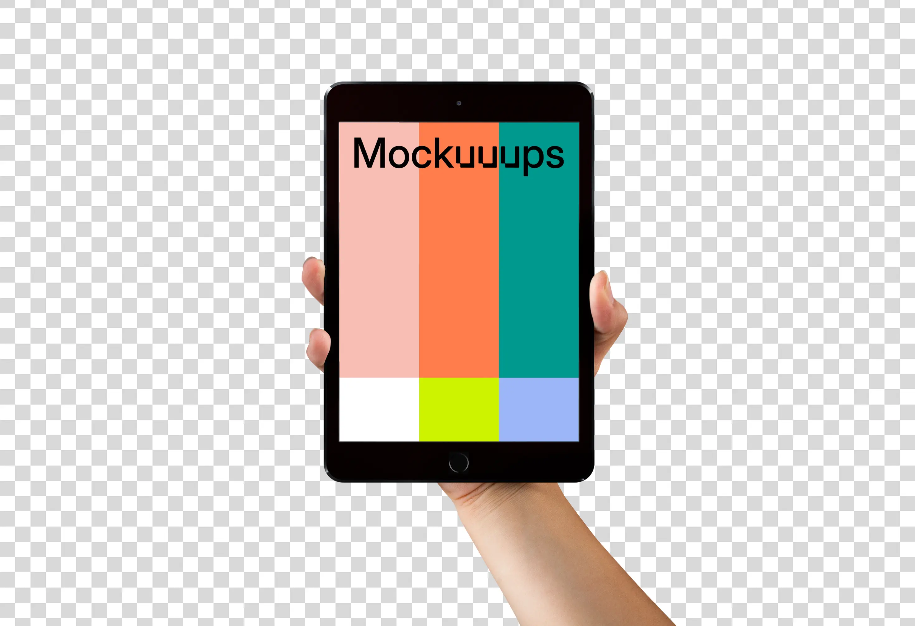 iPad mini mockup on editable background