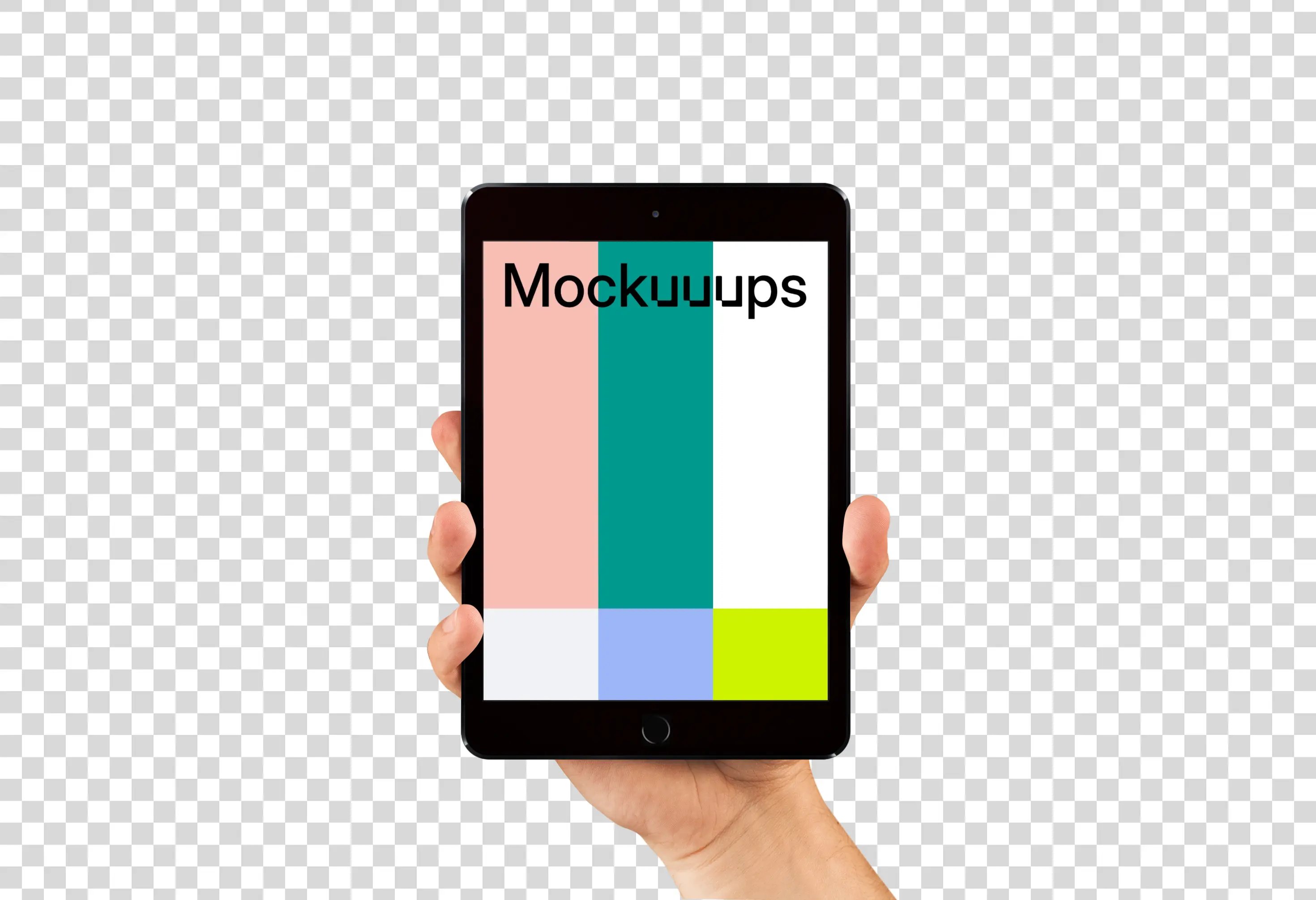 iPad mini mockup on editable background