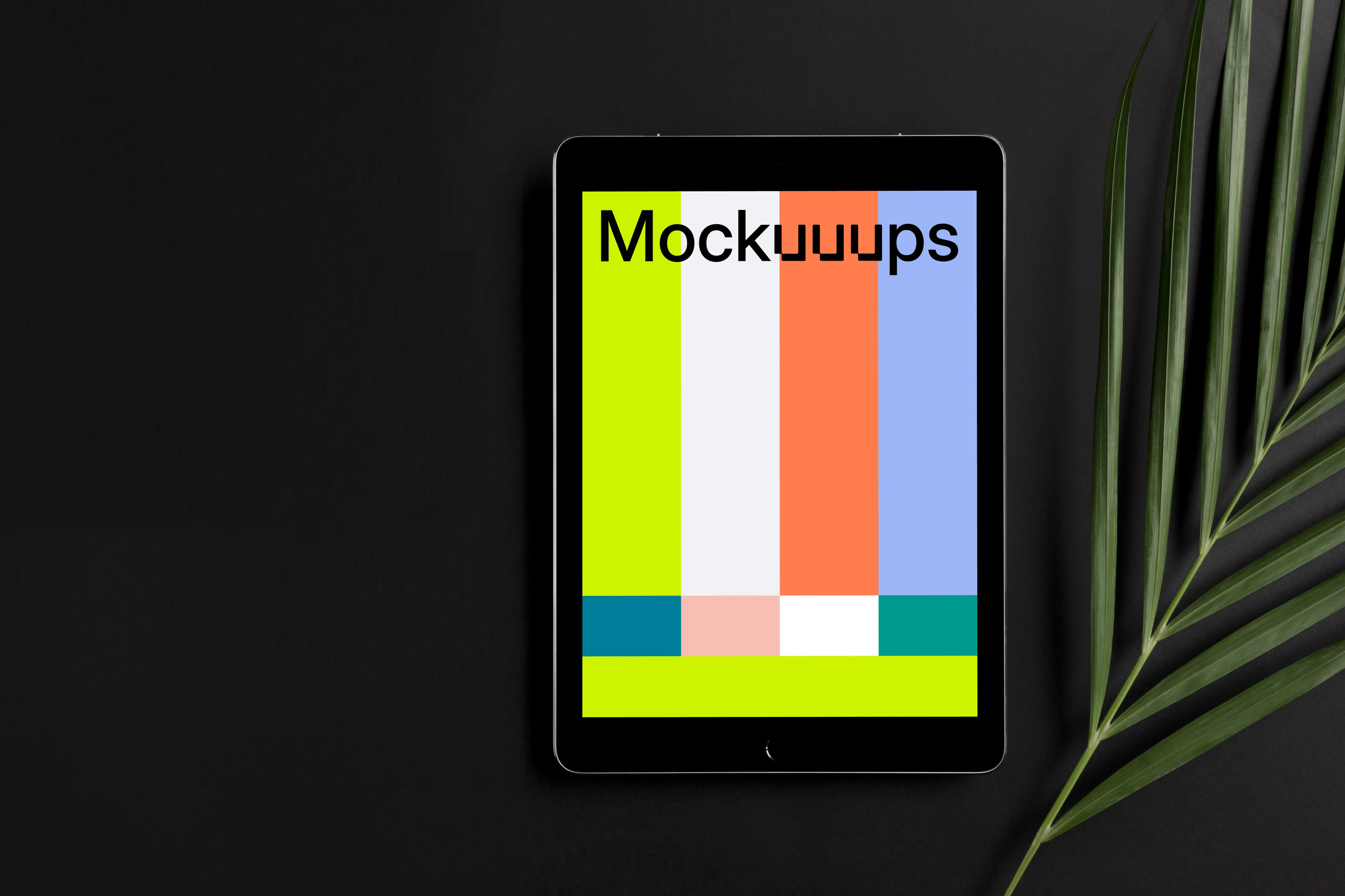 iPad Pro mockup on dark table