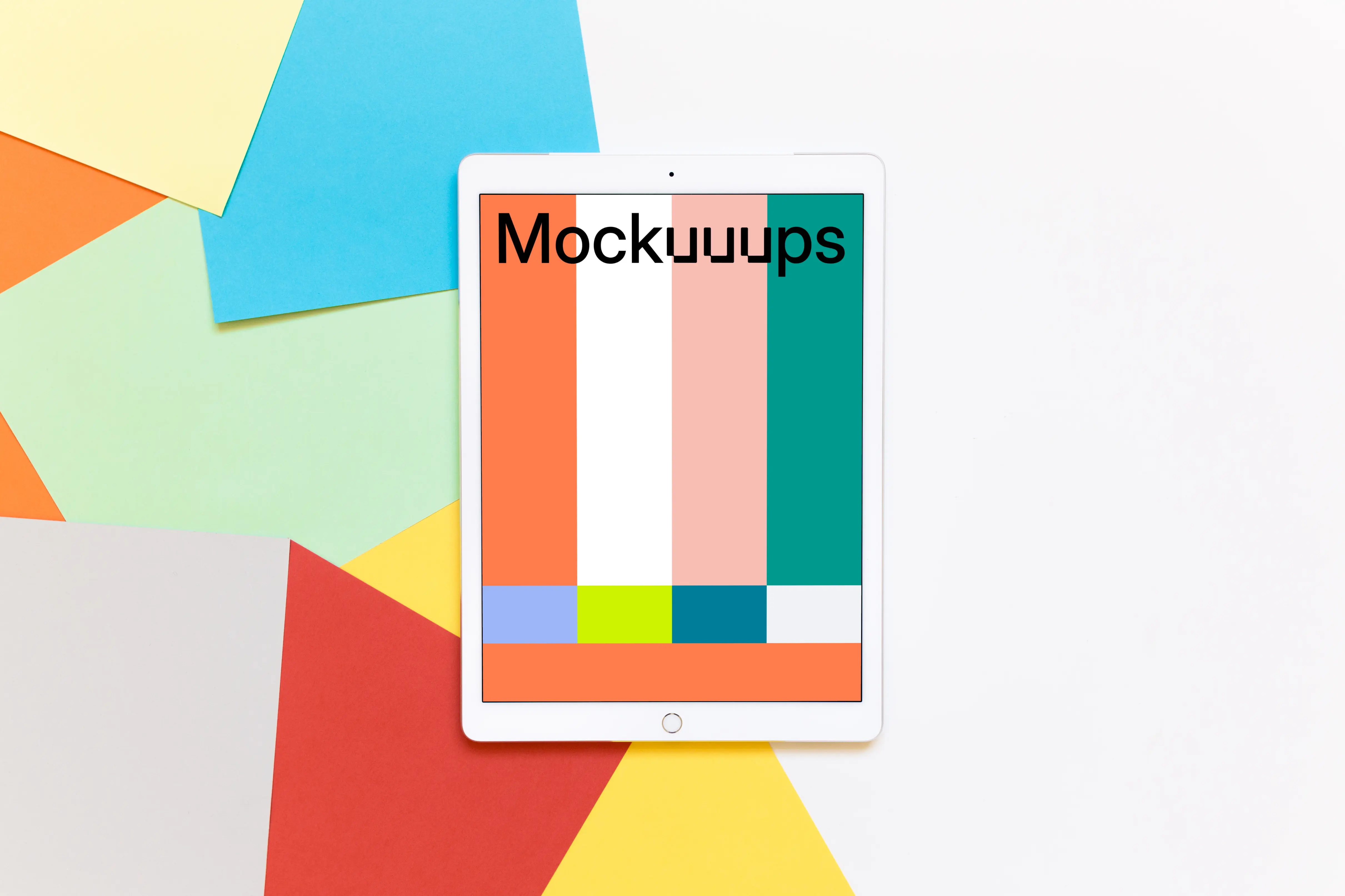 iPad Pro mockup on the bright background