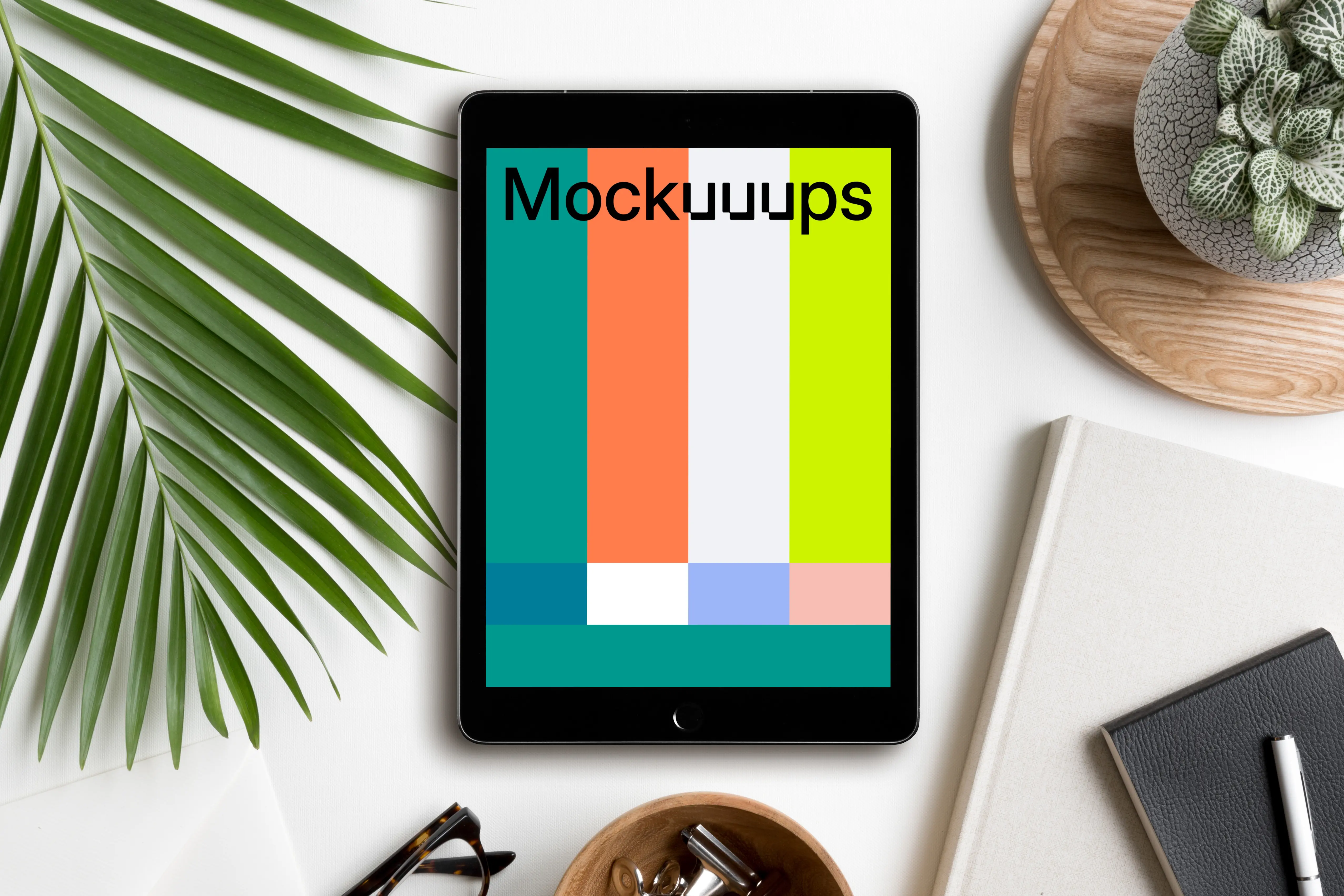 iPad Pro mockup on the office table